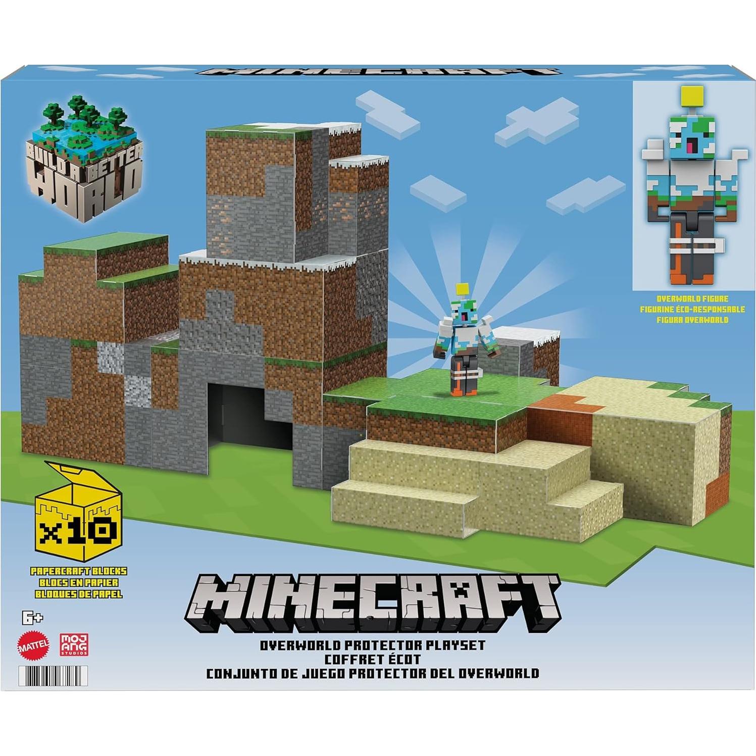 Juego de Construcción Minecraft Mattel con Figuras y Bloques