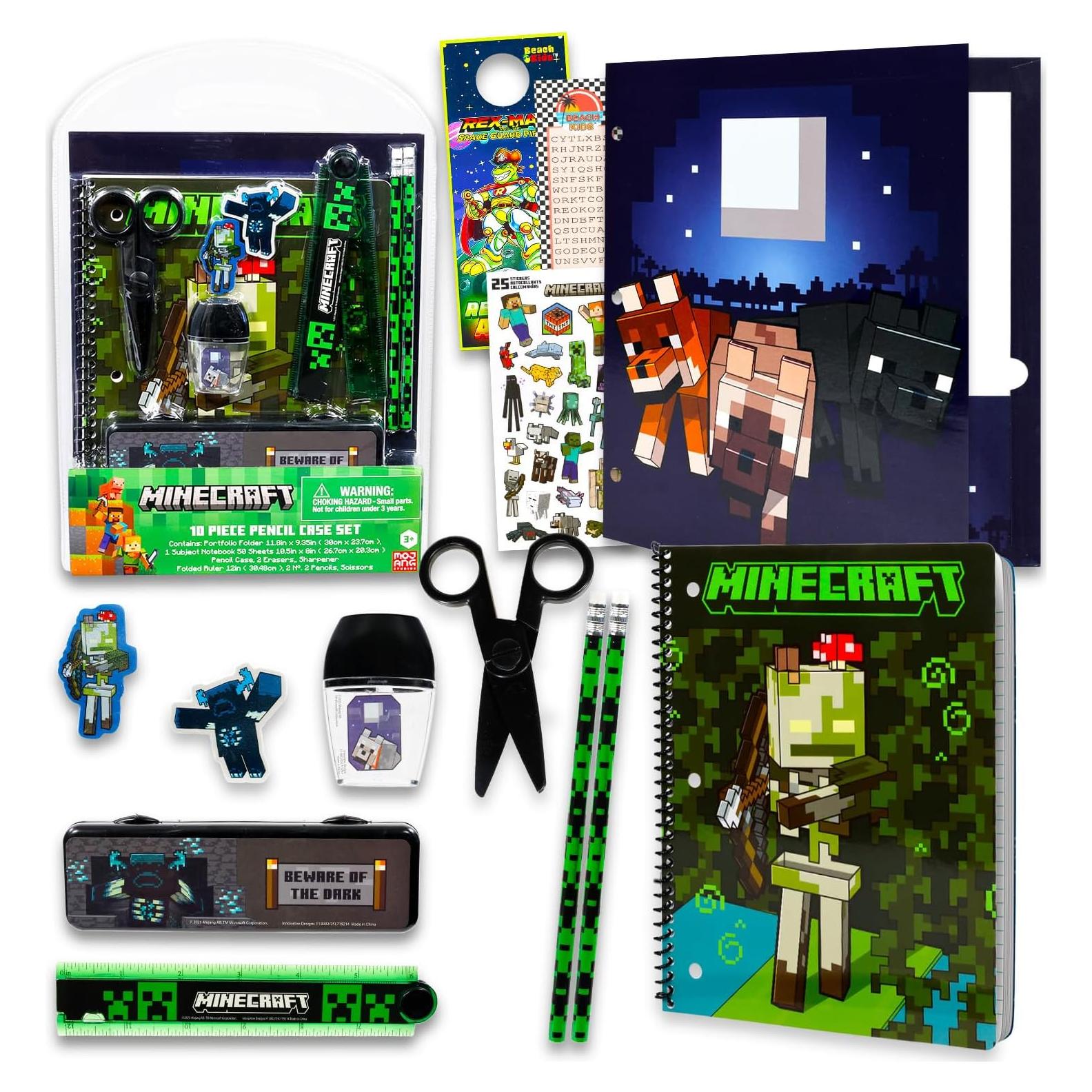 Conjunto de Suministros Escolares Minecraft - 14 Piezas