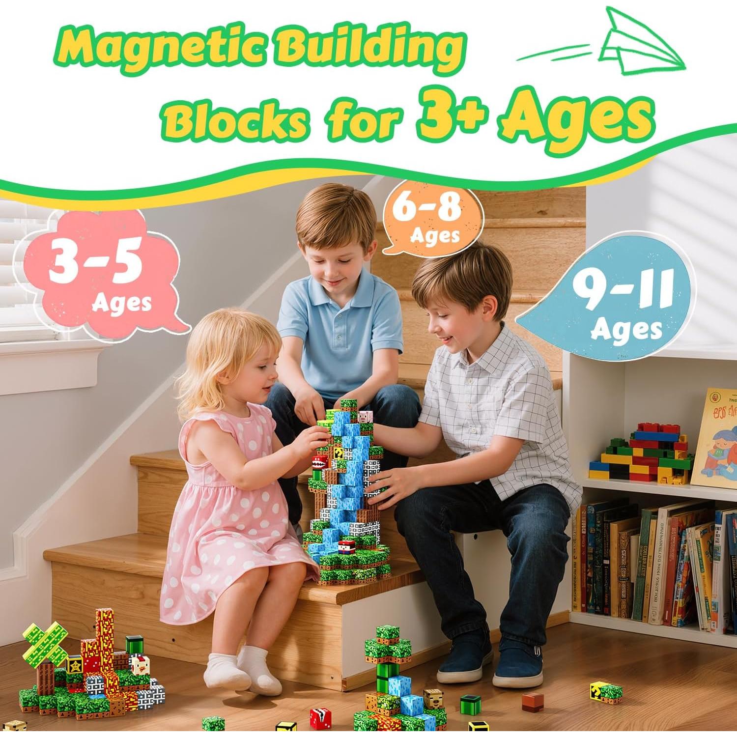 Bloques Magnéticos ZUBARR 150 PCS 2X Fuerza 2.03 cm para Niños