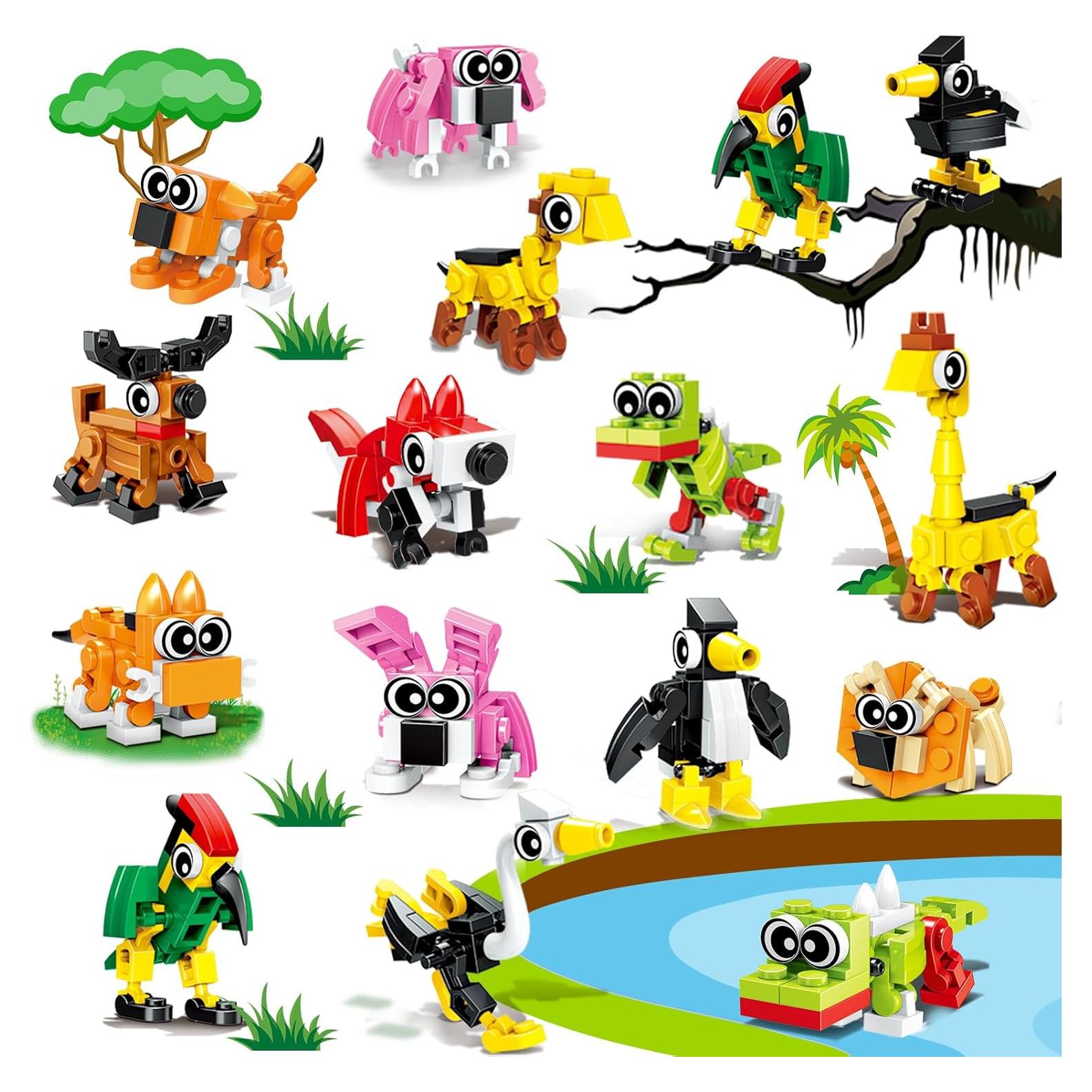 20 Mini Bloques de Construcción de Animales Basytodio - Juguetes Educativos