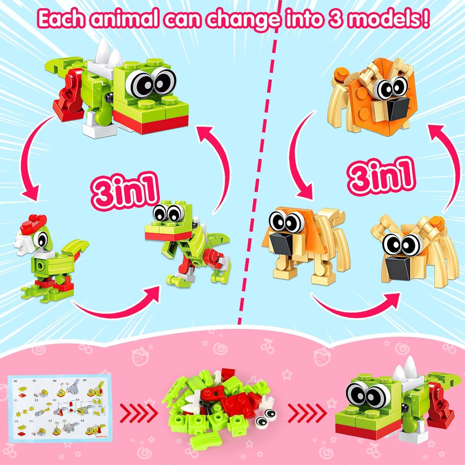 20 Mini Bloques de Construcción de Animales Basytodio - Juguetes Educativos