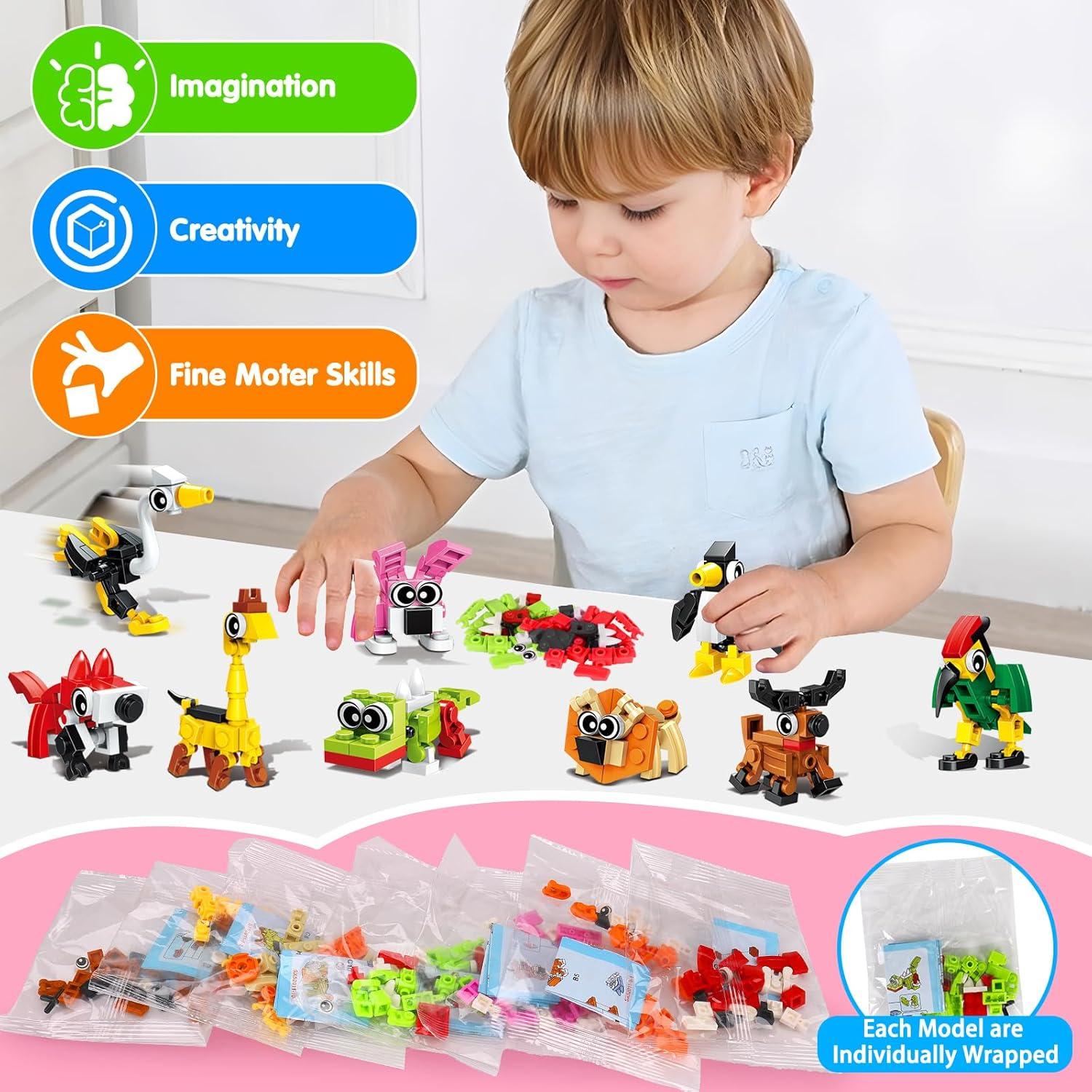 20 Mini Bloques de Construcción de Animales Basytodio - Juguetes Educativos