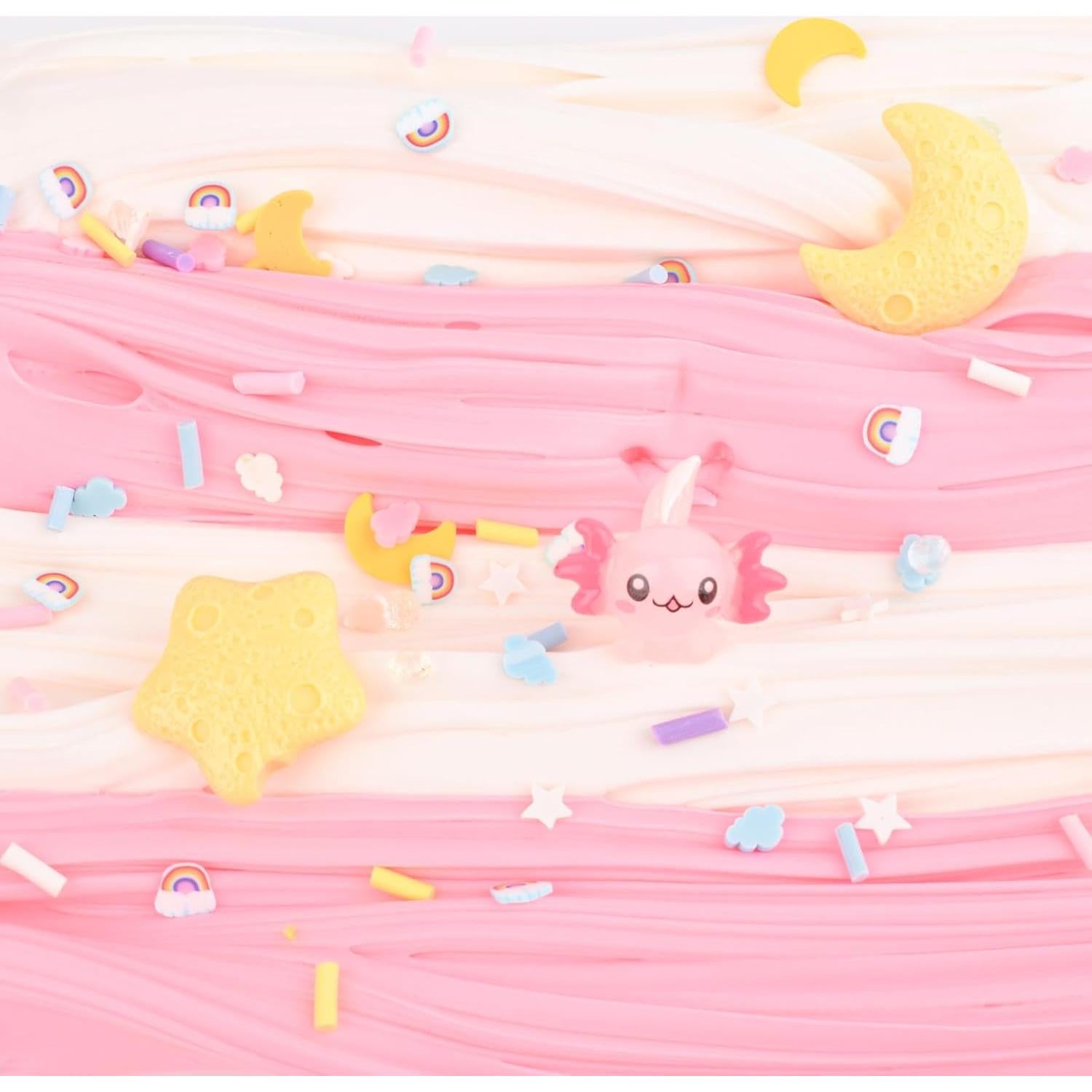 Cubeta de Slime de Mantequilla Rosa Axolote 300ml con Accesorios