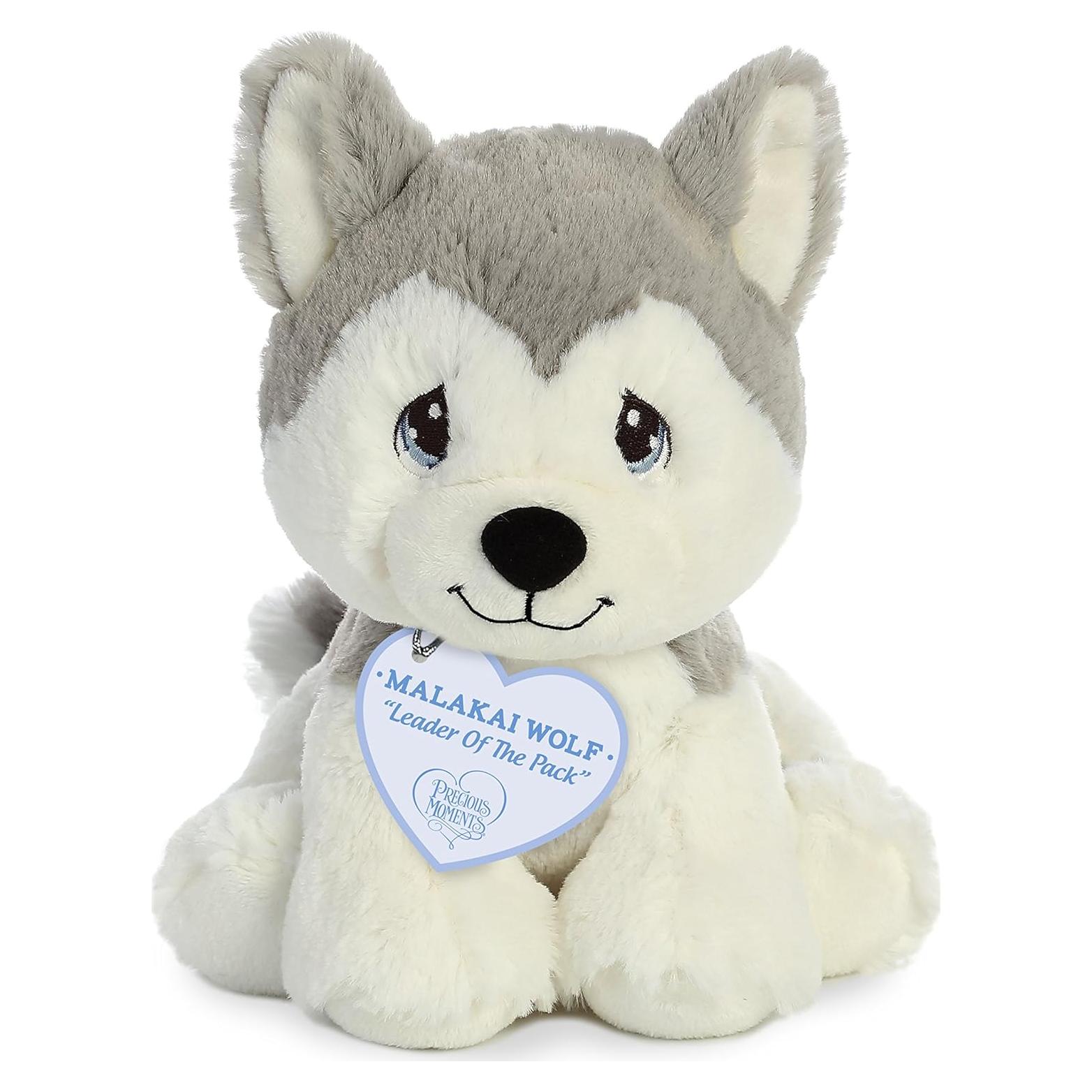 Peluche Lobo Aurora Momentos Preciosos 21.6 cm Gris