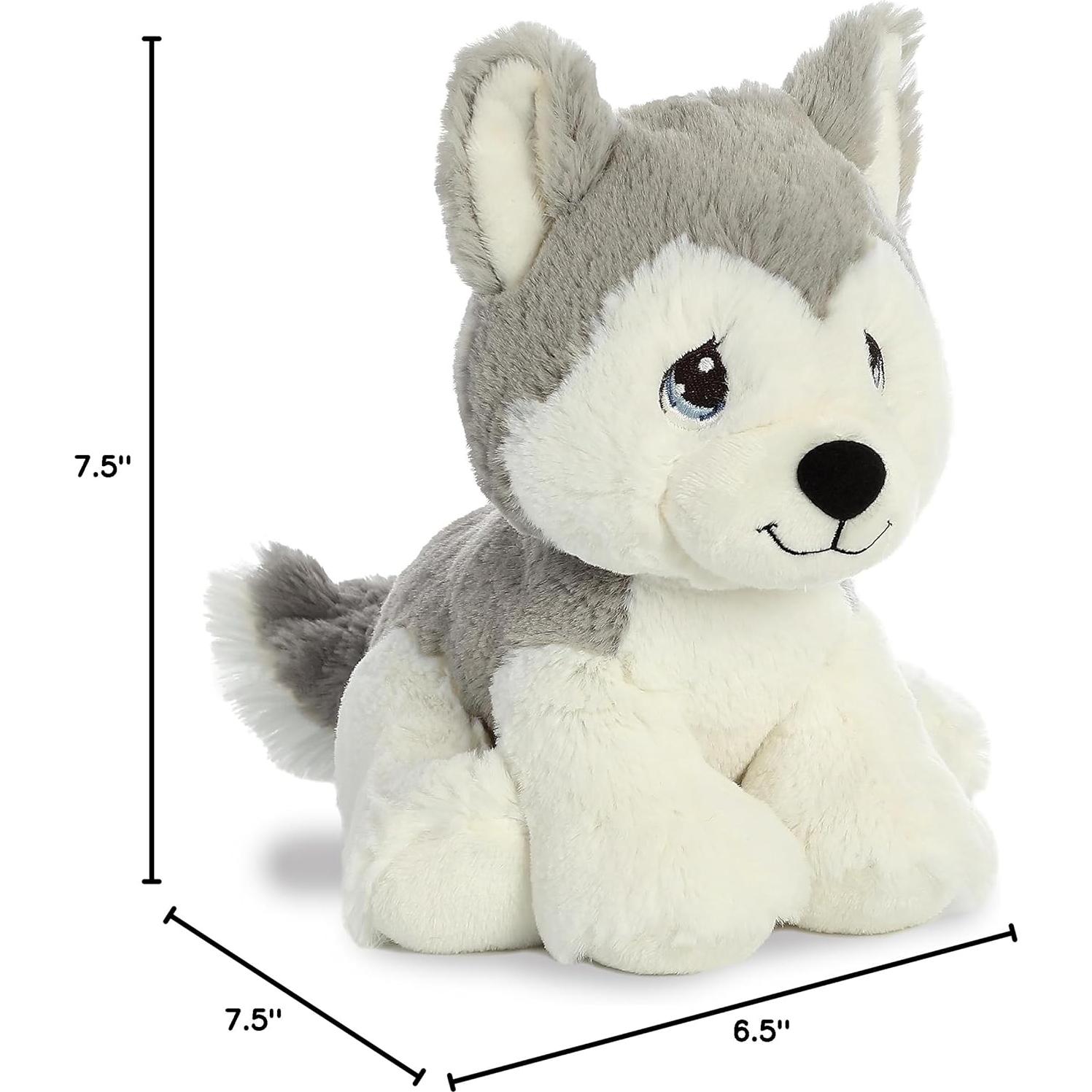 Peluche Lobo Aurora Momentos Preciosos 21.6 cm Gris