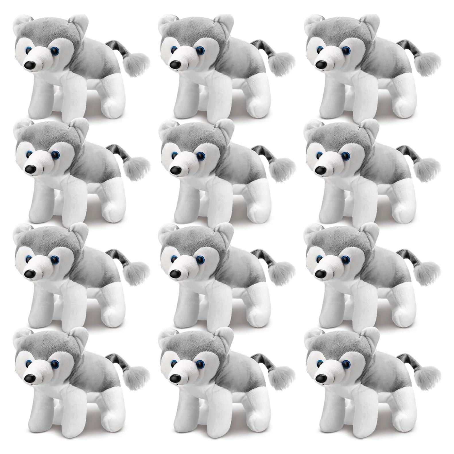 Set de 12 Animales de Peluche de Lobo Seenelling 15 cm