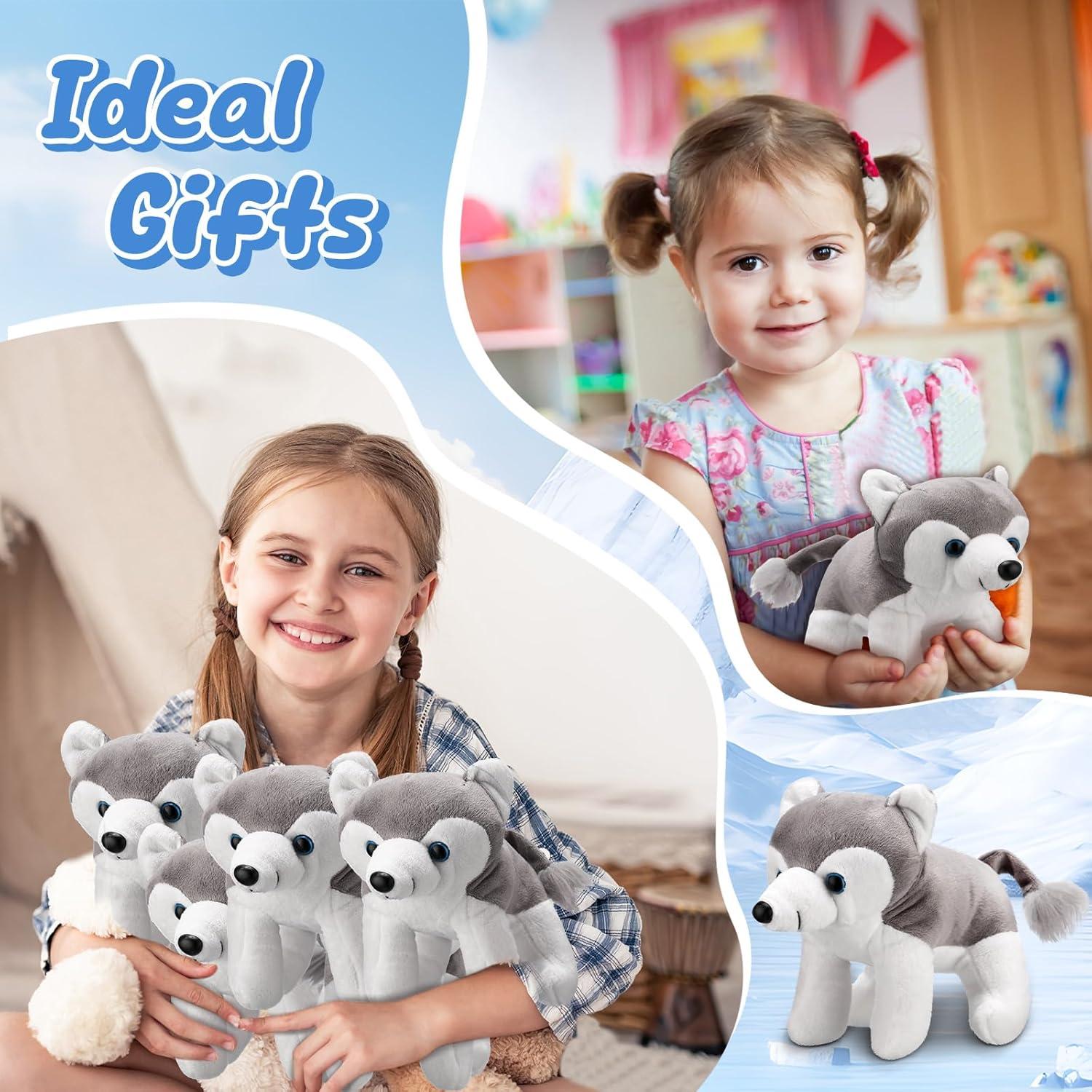 Set de 12 Animales de Peluche de Lobo Seenelling 15 cm