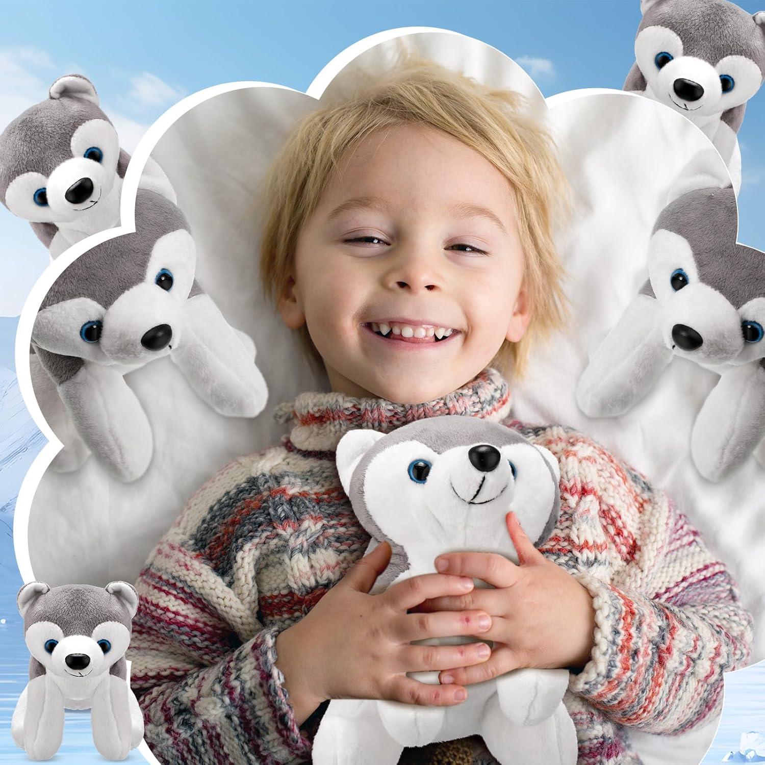 Set de 12 Animales de Peluche de Lobo Seenelling 15 cm