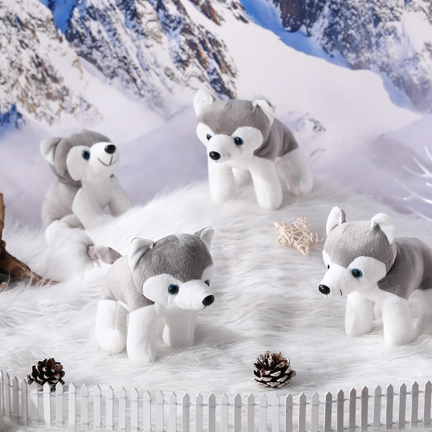 Set de 12 Animales de Peluche de Lobo Seenelling 15 cm