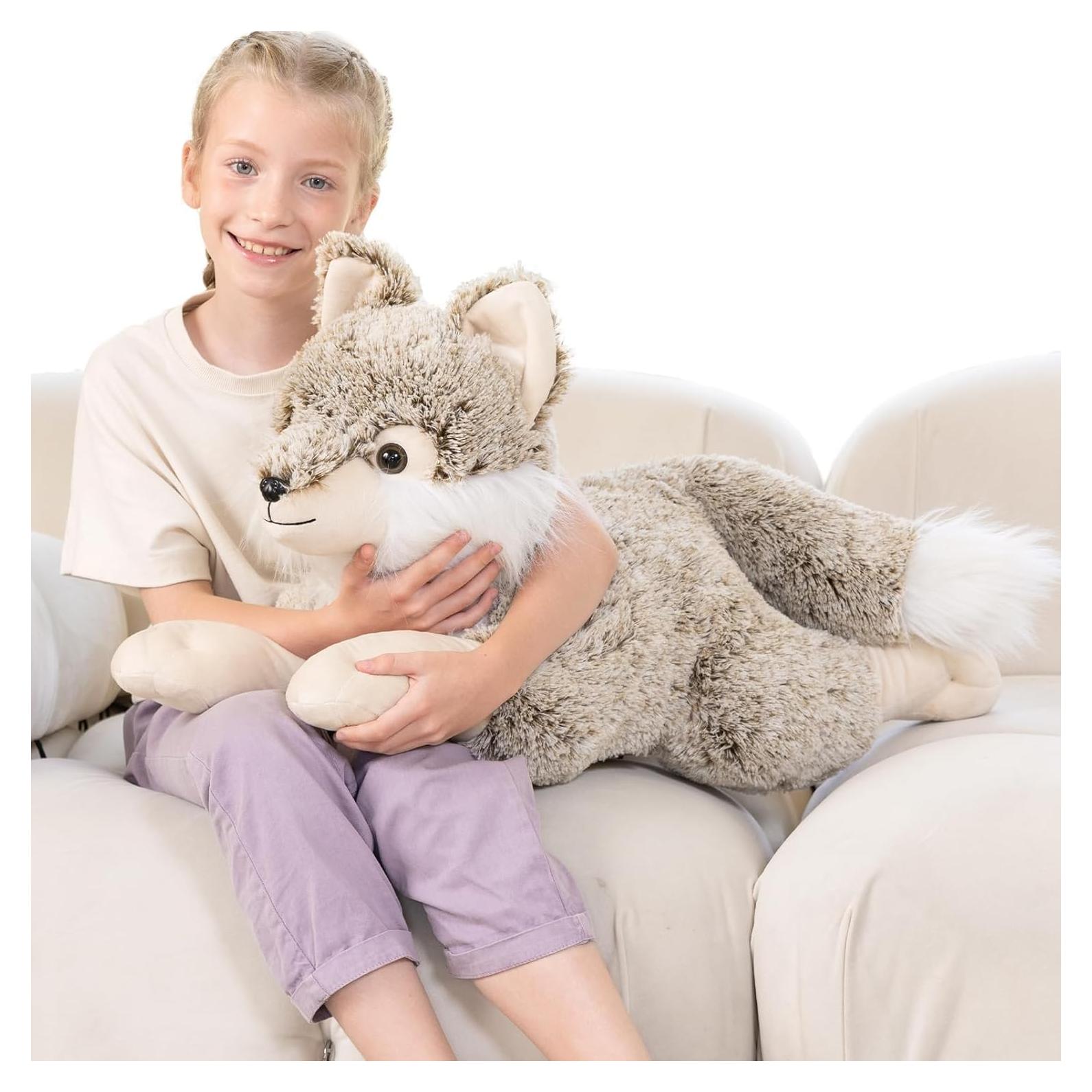 Peluches de lobo gigante 76.2 cm Suave y Abrazable