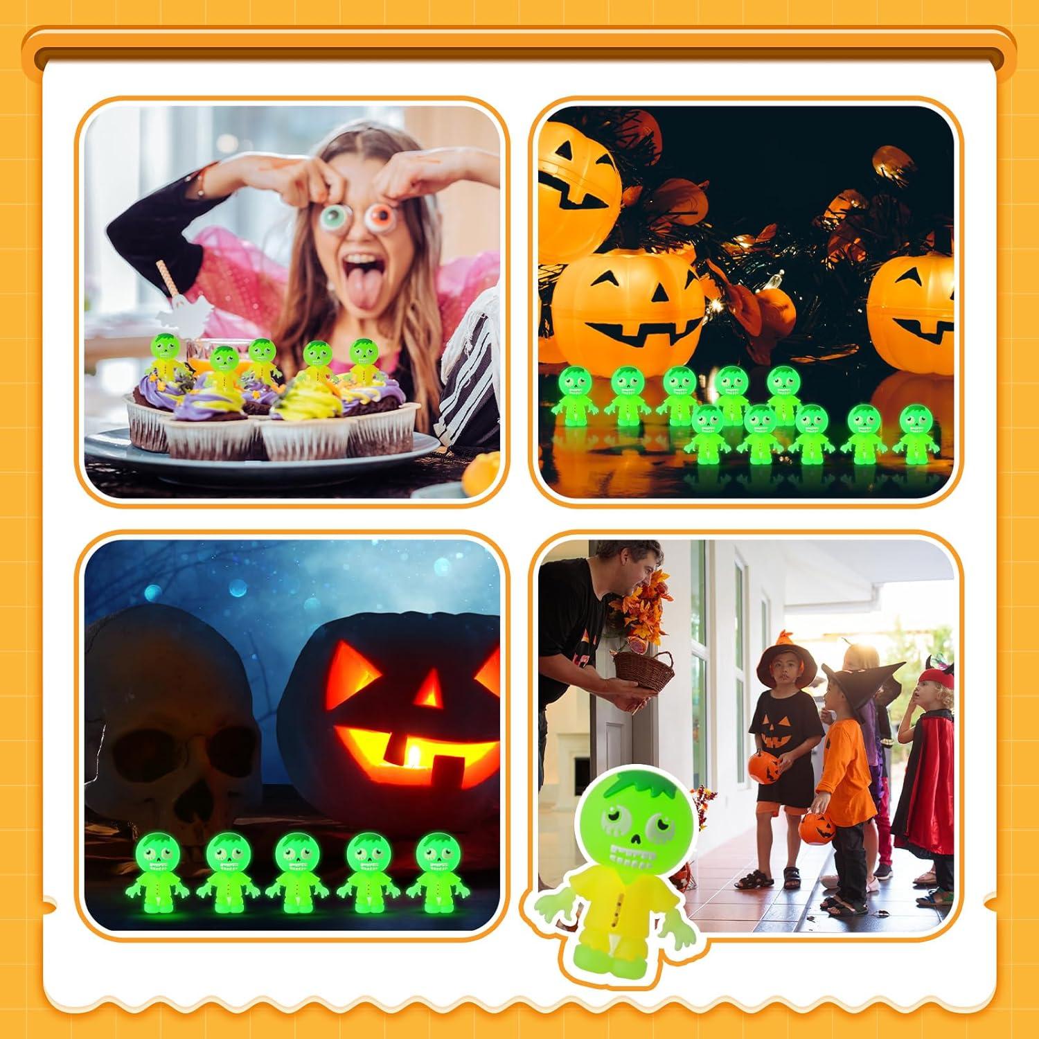 25 Mini Zombies Luminiscentes para Halloween - VioraWhite