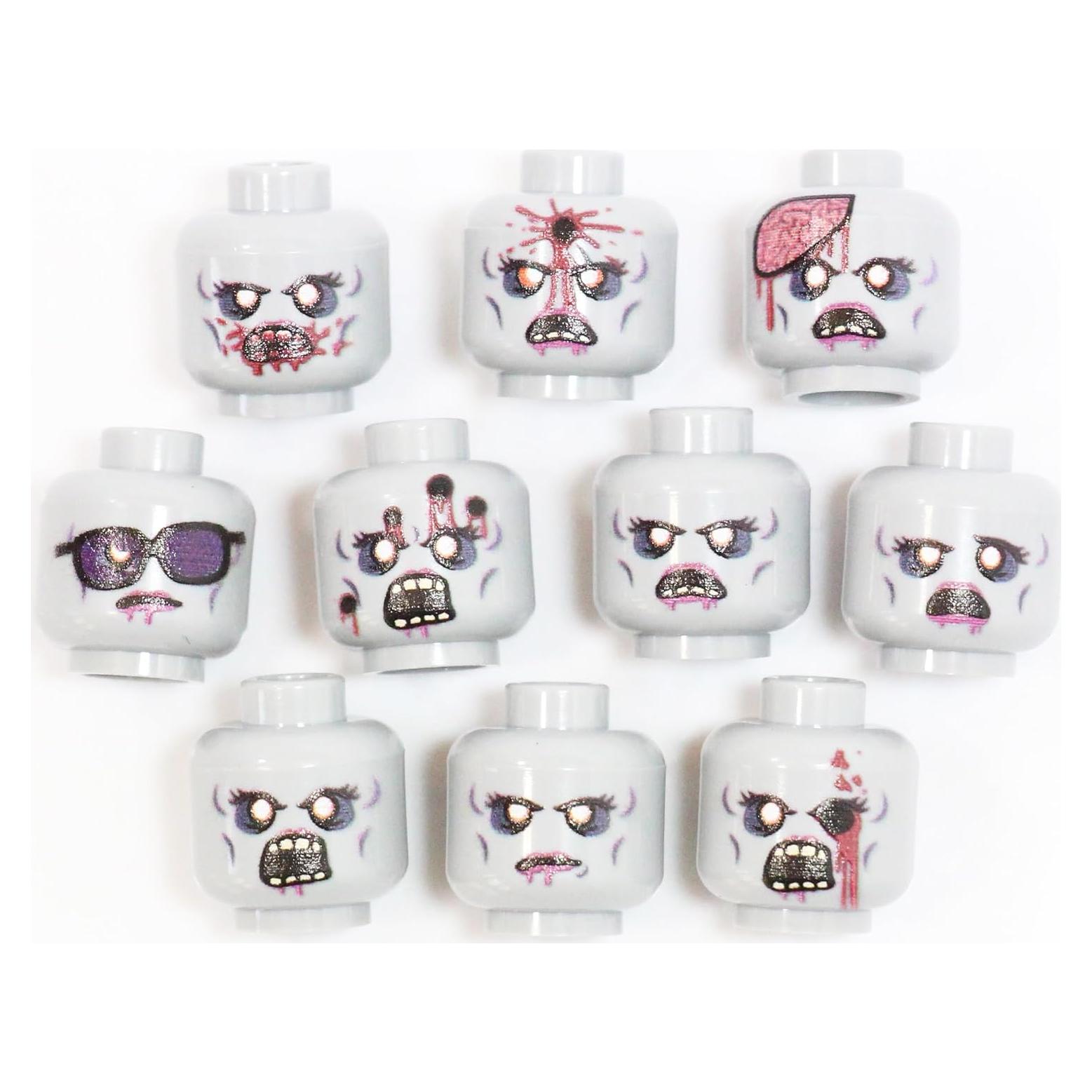 Paquete de 10 Cabezas de Zombie Femeninas BrickTactical
