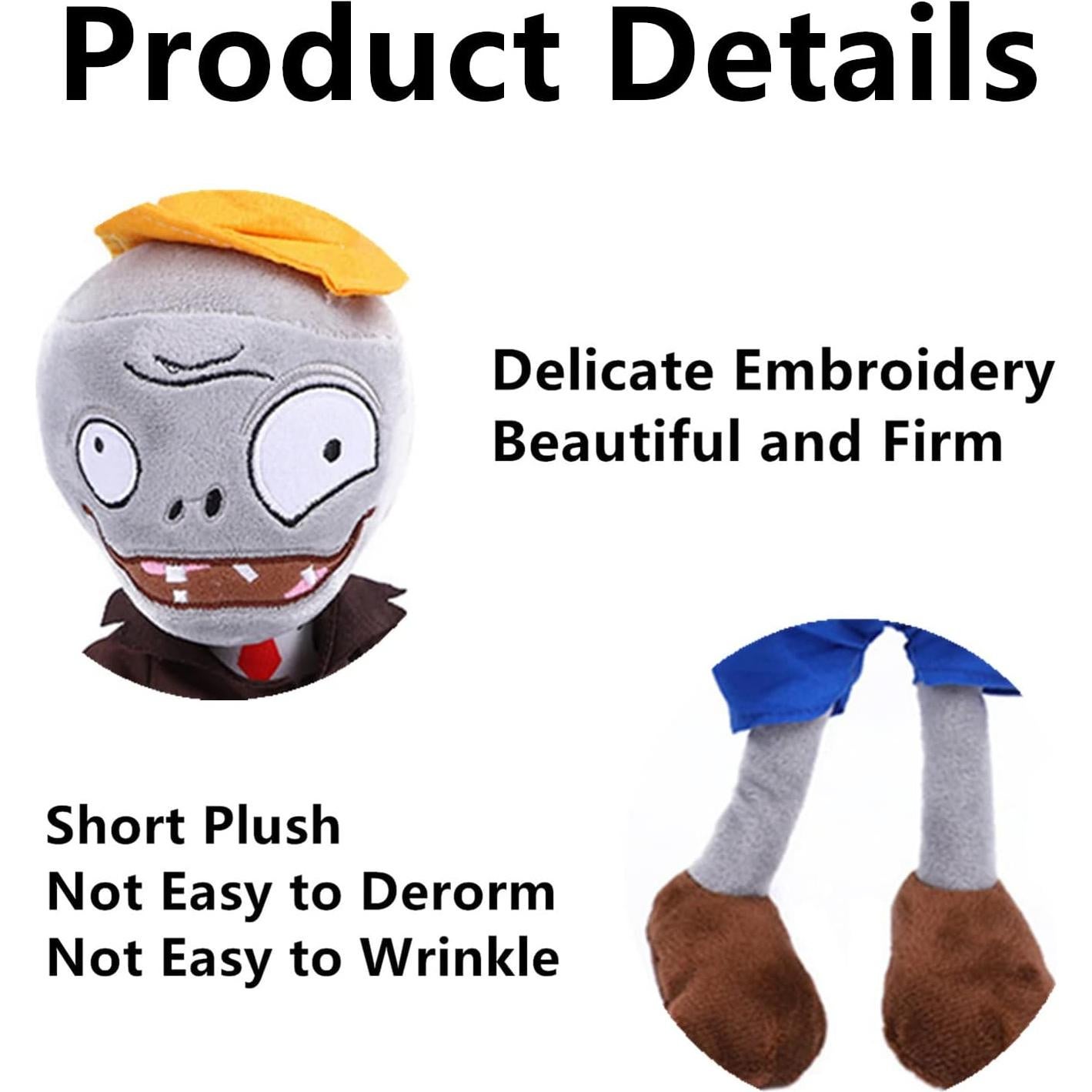 Juguete de Peluche Plantas y Zombies JHESAO 3 Pcs 30cm