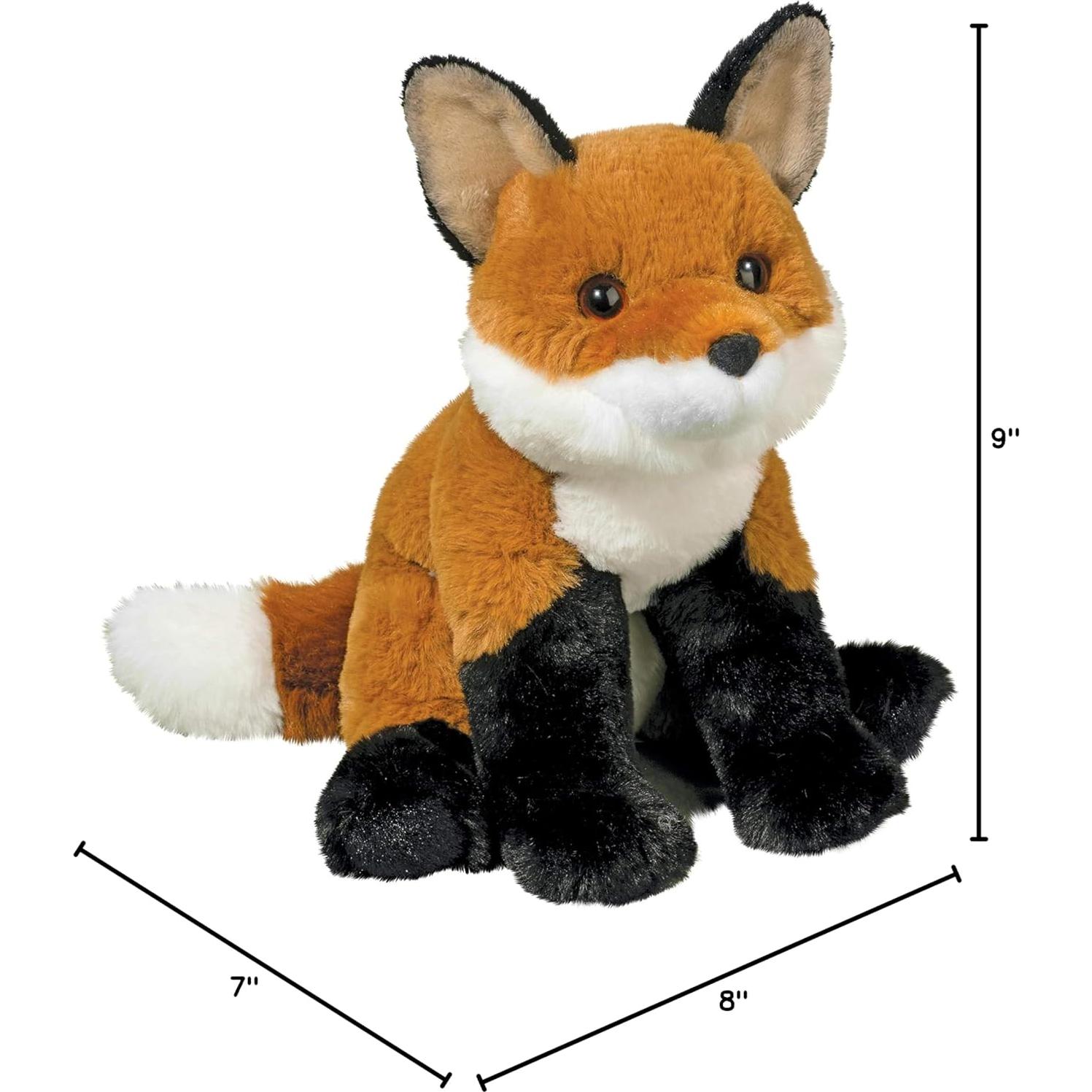 Peluche Zorro Rojo Freddie Douglas 25 cm Suave y Realista