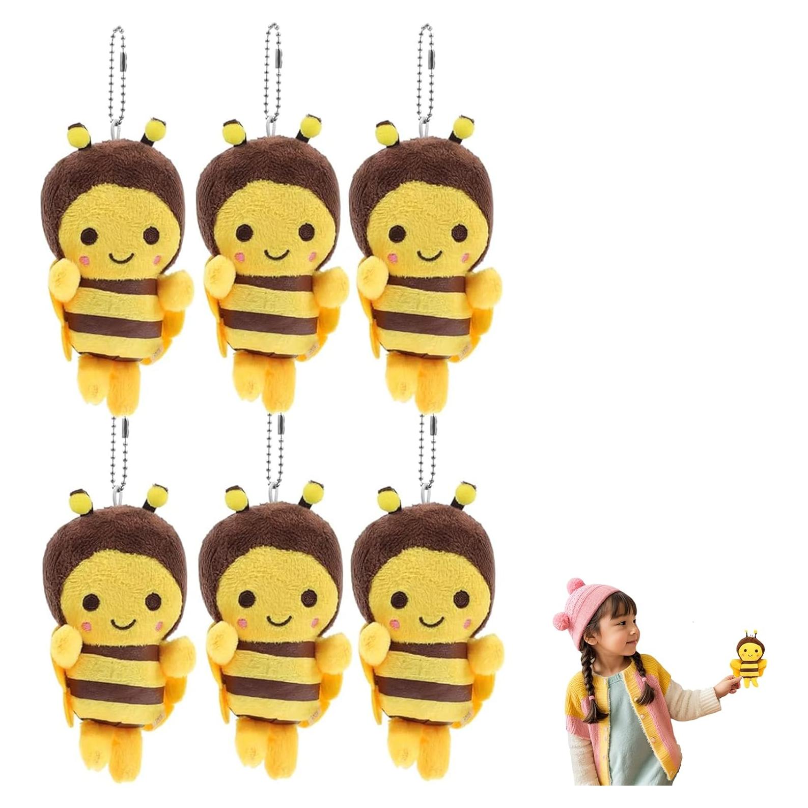 6 Piezas Juguete de Peluche Abeja 11x7 cm Jarbins