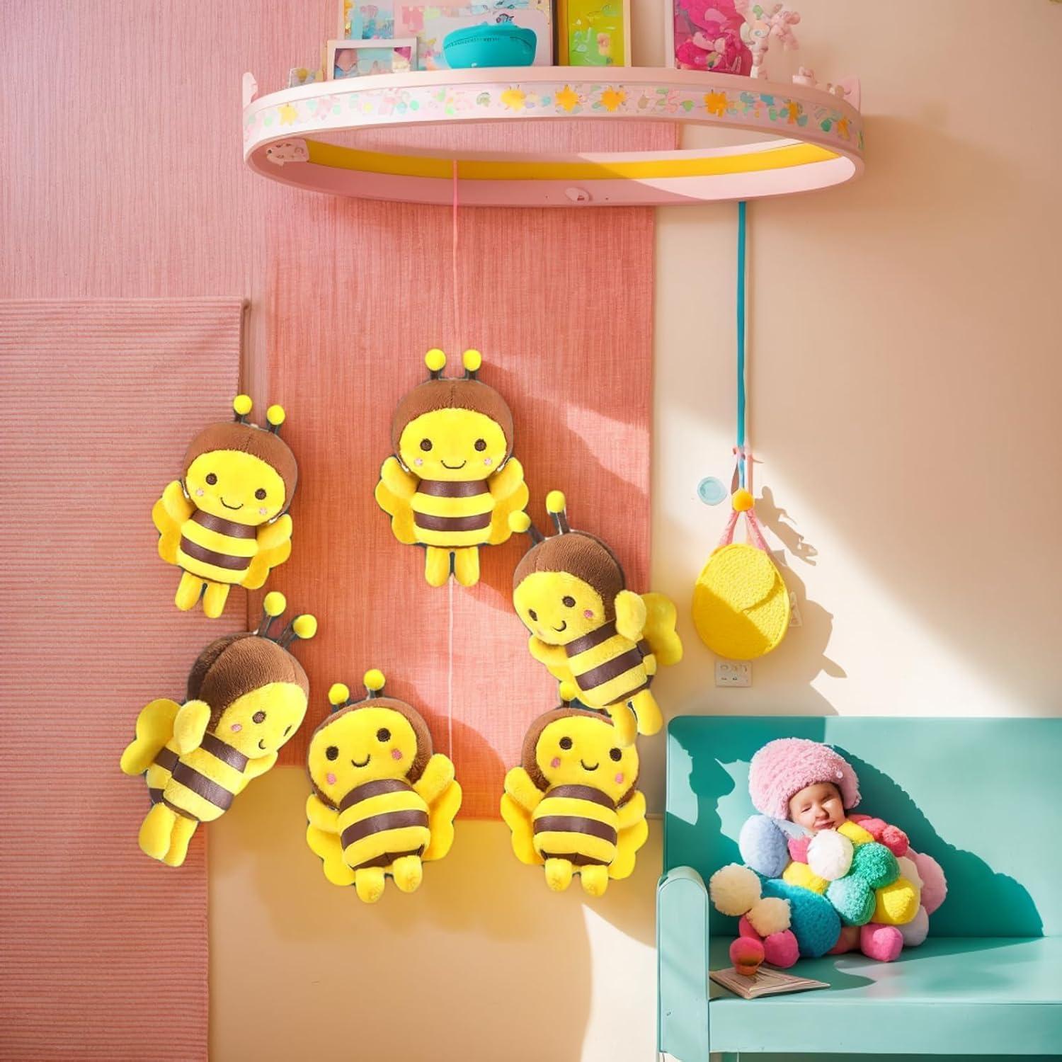 6 Piezas Juguete de Peluche Abeja 11x7 cm Jarbins