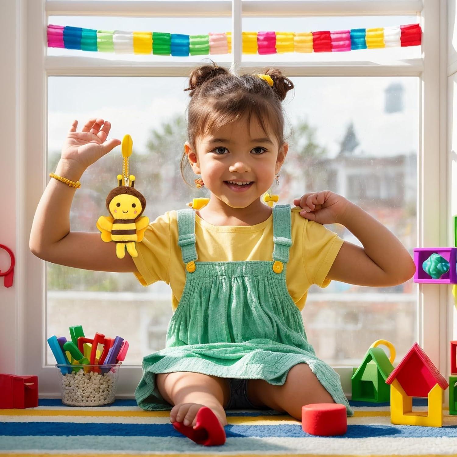 6 Piezas Juguete de Peluche Abeja 11x7 cm Jarbins