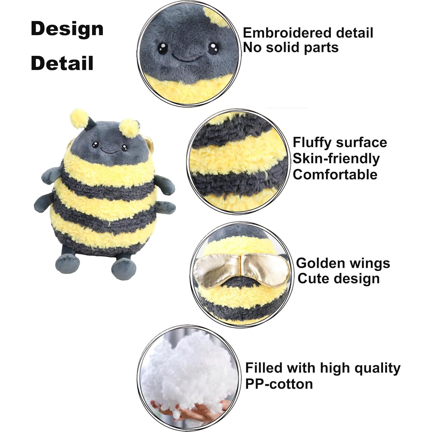 Peluche Abejorro 30 cm TONGSONG Almohada Suave para Niños