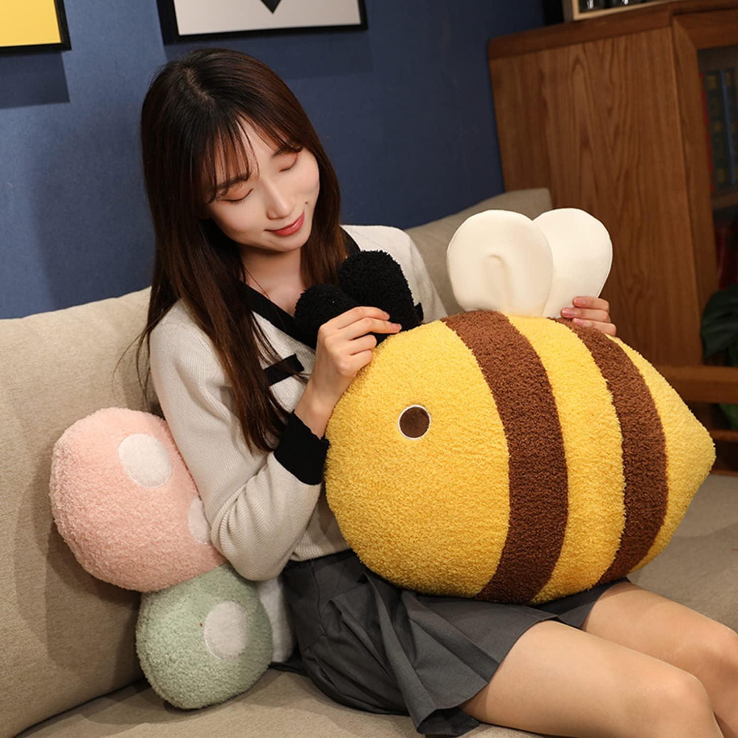 Almohada de Peluche Abeja de Miel TONGSONG 50 cm Suave