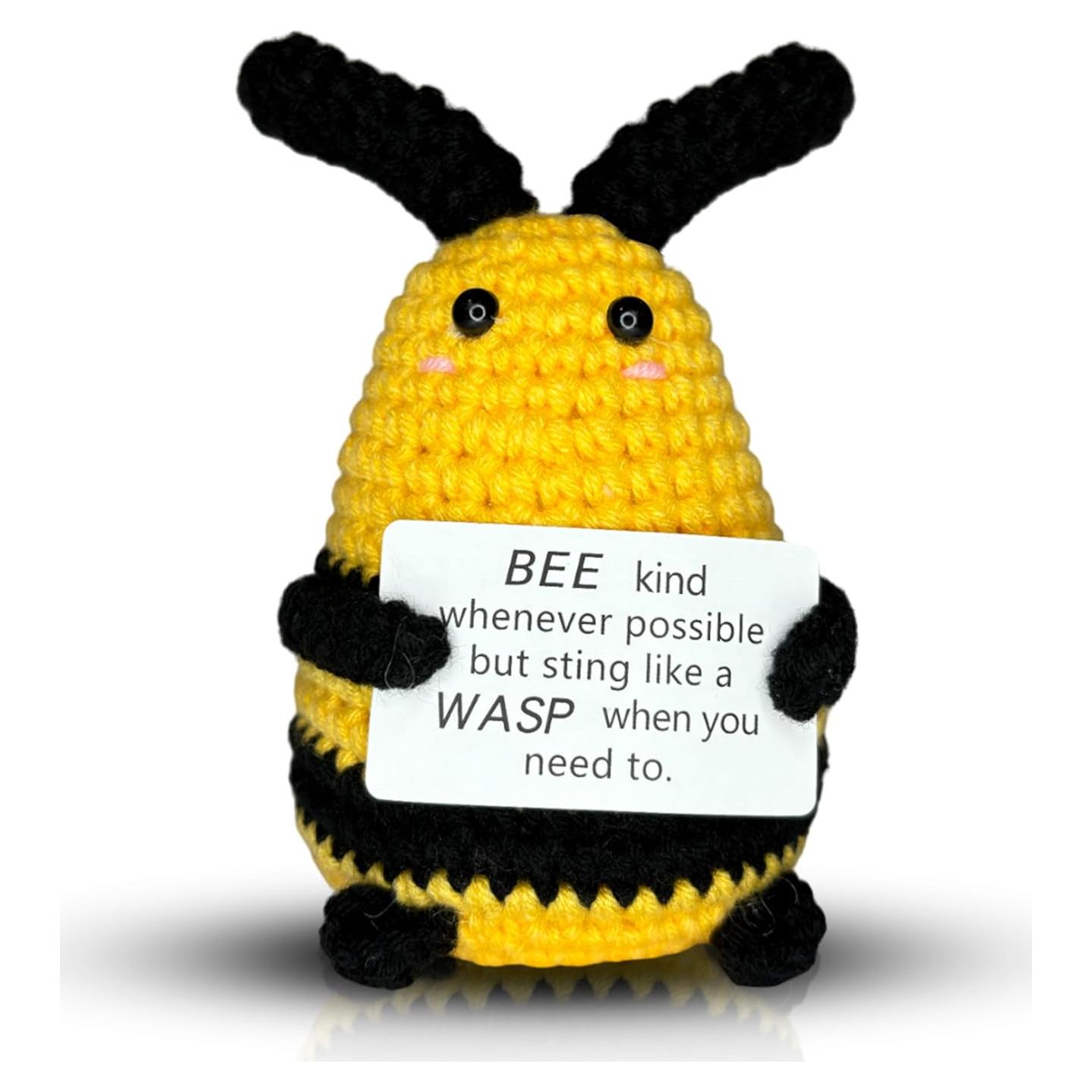 Abeja Amable - Muñeca de Ganchillo Soporte Emocional 14 cm