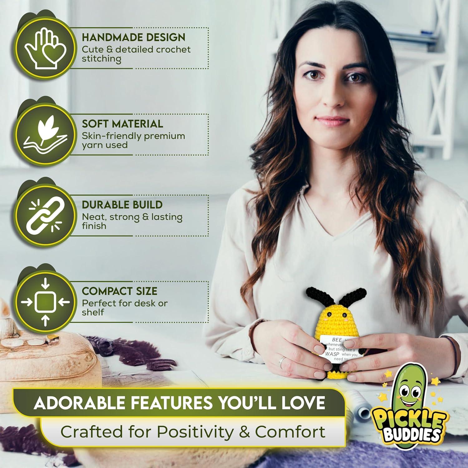 Abeja Amable - Muñeca de Ganchillo Soporte Emocional 14 cm