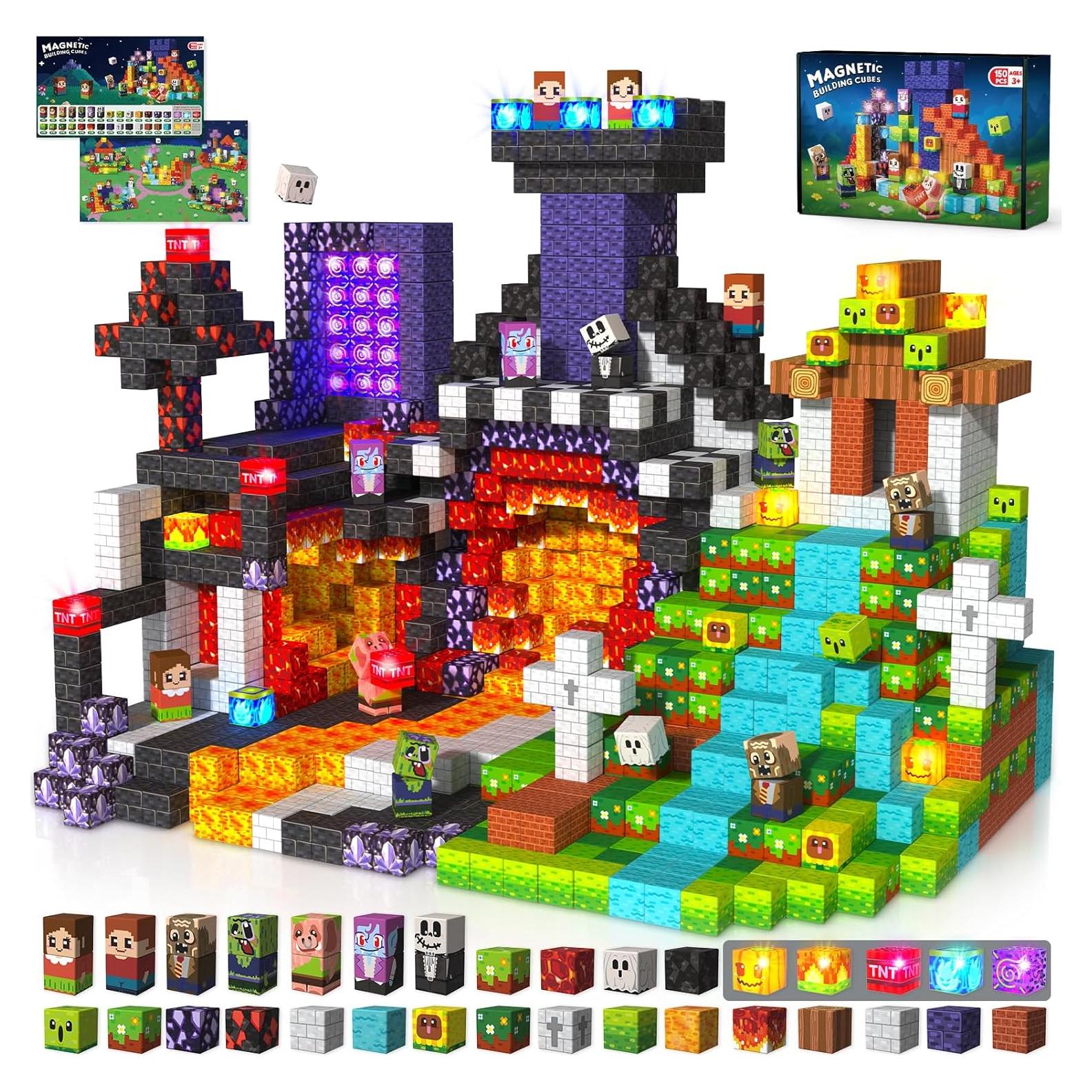 150 Bloques Magnéticos de Construcción Magnevia - Juguete Educativo