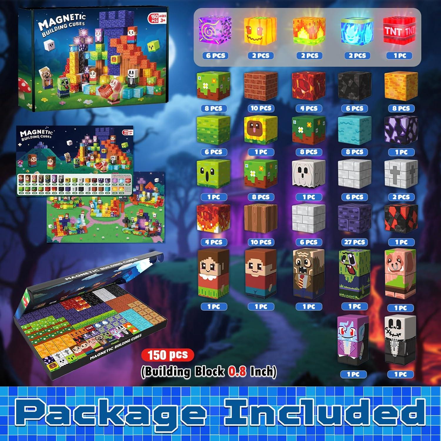 150 Bloques Magnéticos de Construcción Magnevia - Juguete Educativo