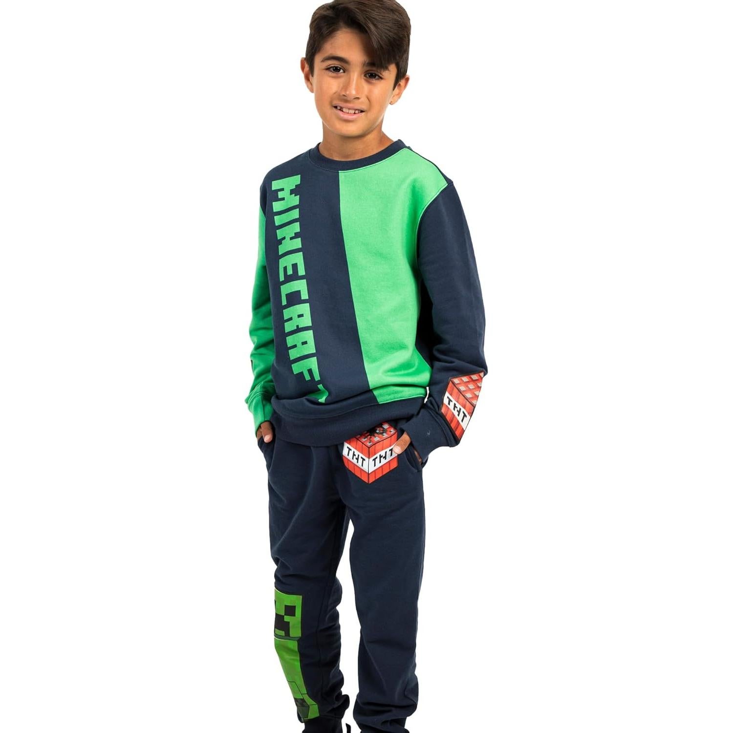 Conjunto Sudadera y Pantalones Chándal Minecraft X-Grande