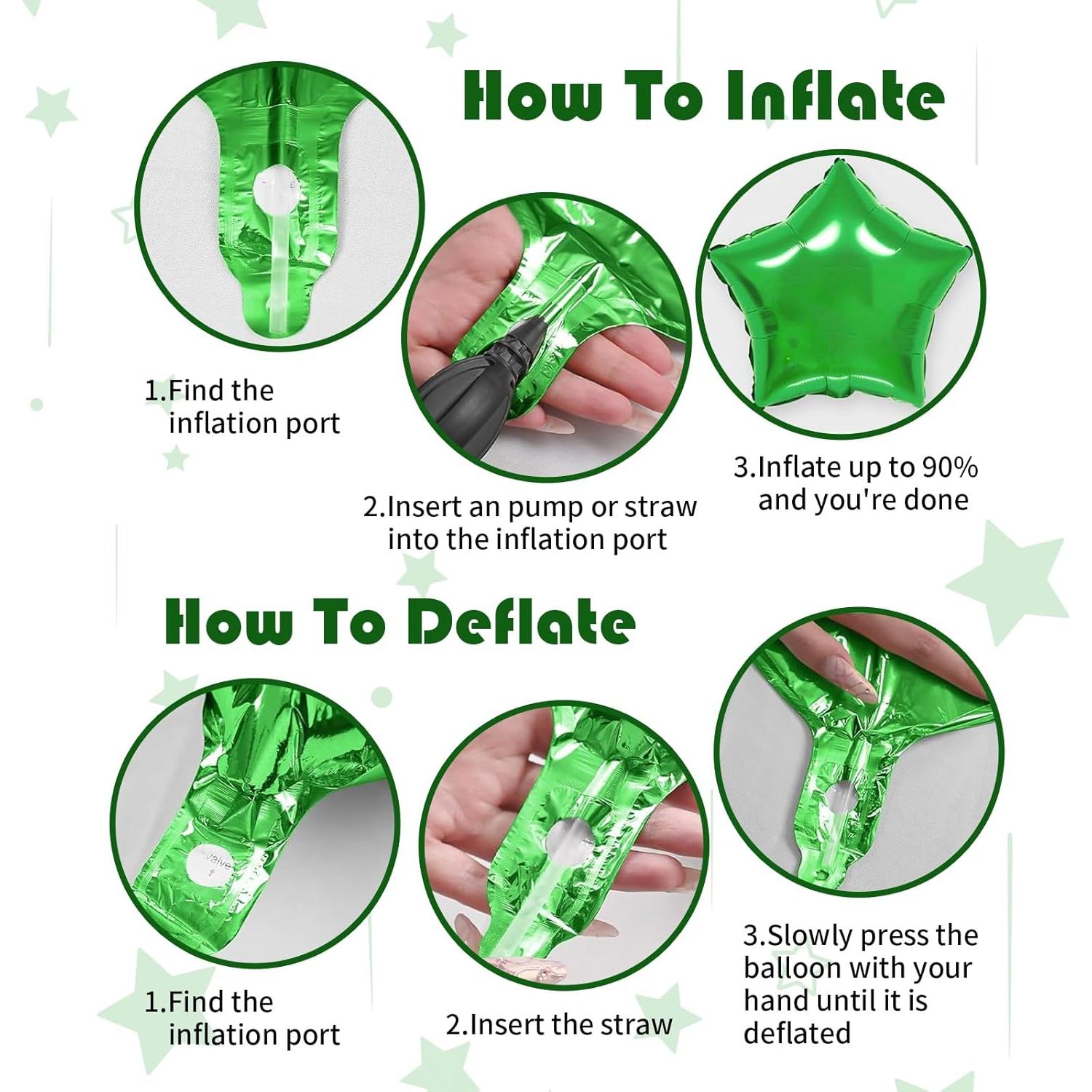 Conjunto de Globos Temáticos de Pixel Verde 16Pcs WENTIYA