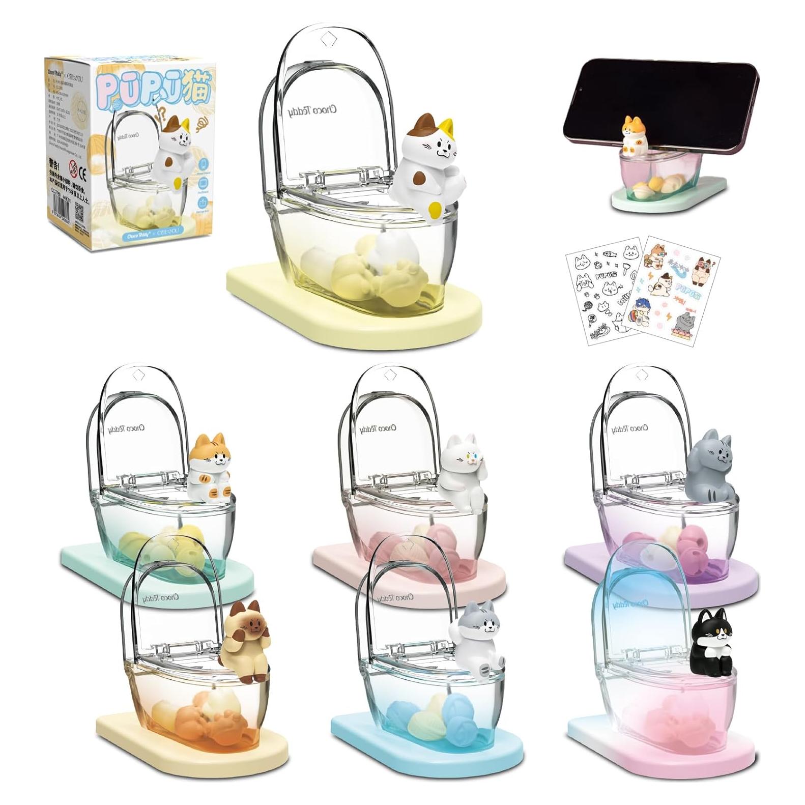 Caja Sorpresa de Gato - Soporte para Teléfono Mini Choco Teddy