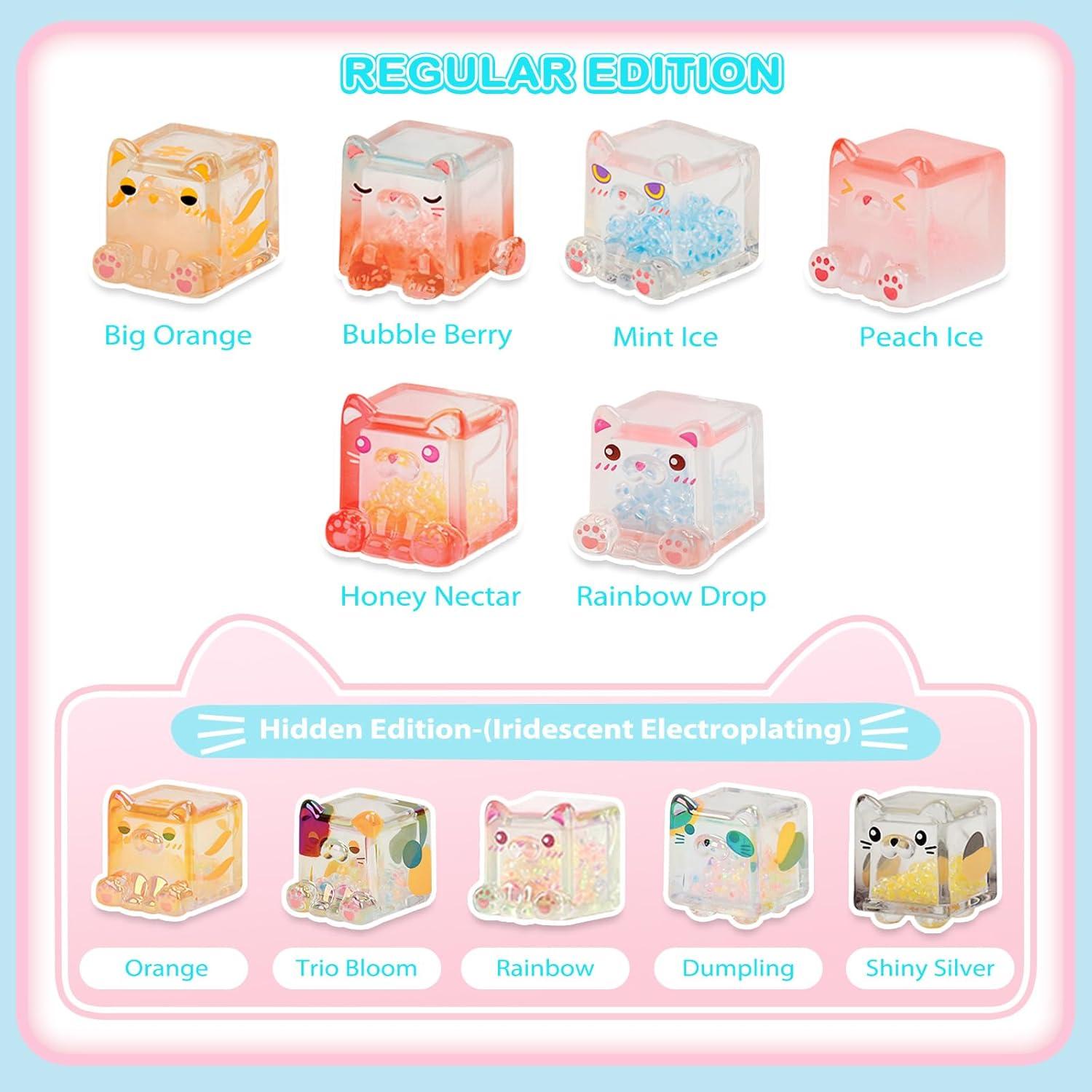 Paquete Sorpresa Gato Cuadrado Choco Teddy 5 Figuras Coleccionables