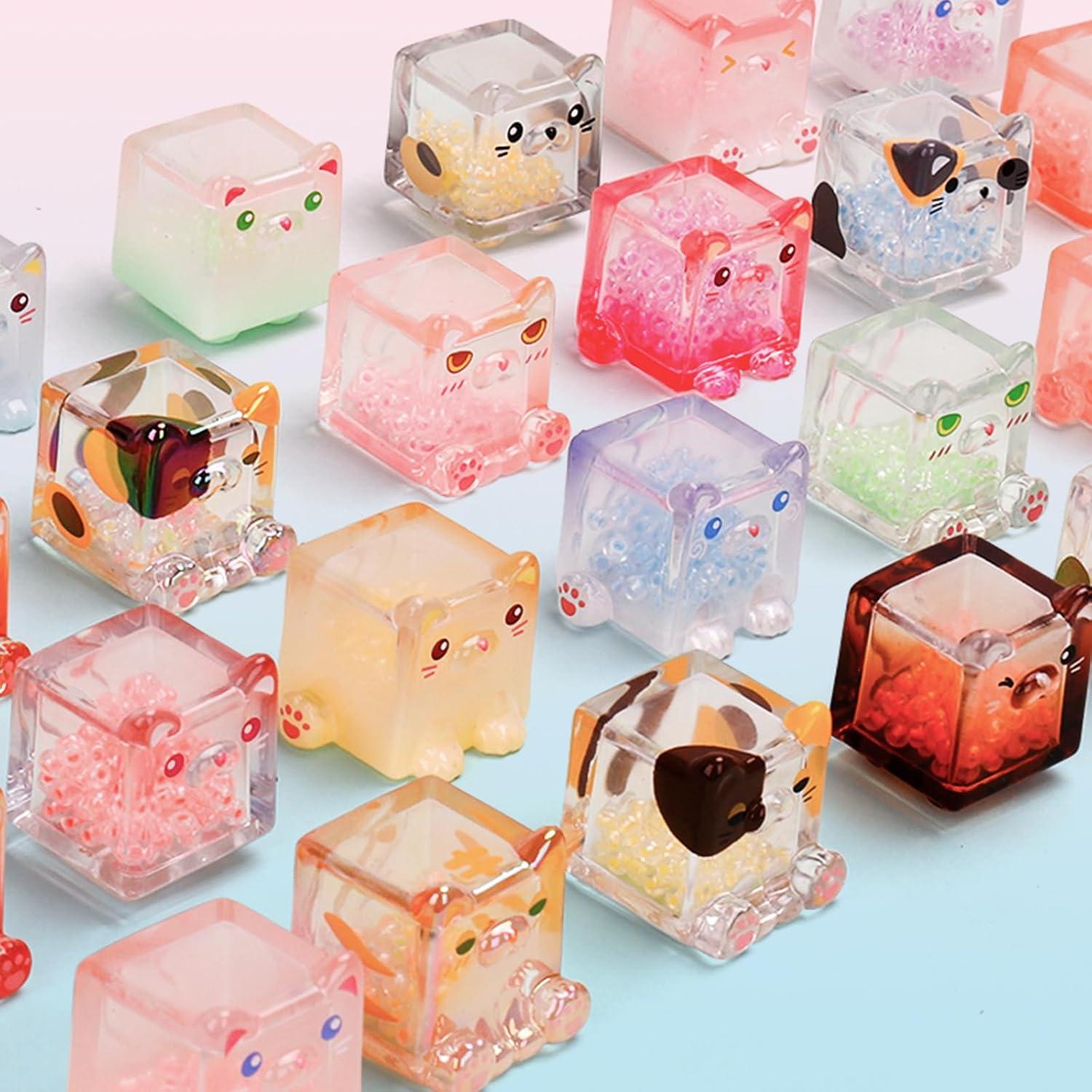 Paquete Sorpresa Gato Cuadrado Choco Teddy 5 Figuras Coleccionables