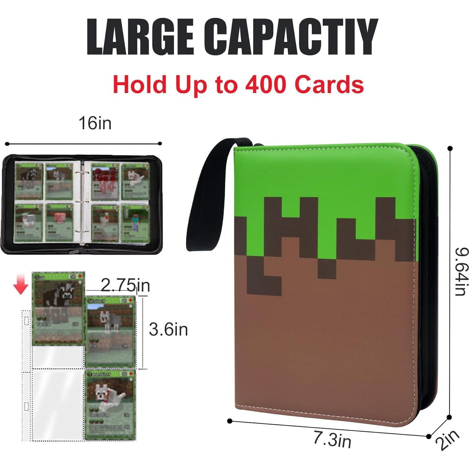 Carpeta para Tarjetas WTVIDAS 4 Bolsillos 50 Páginas Verde