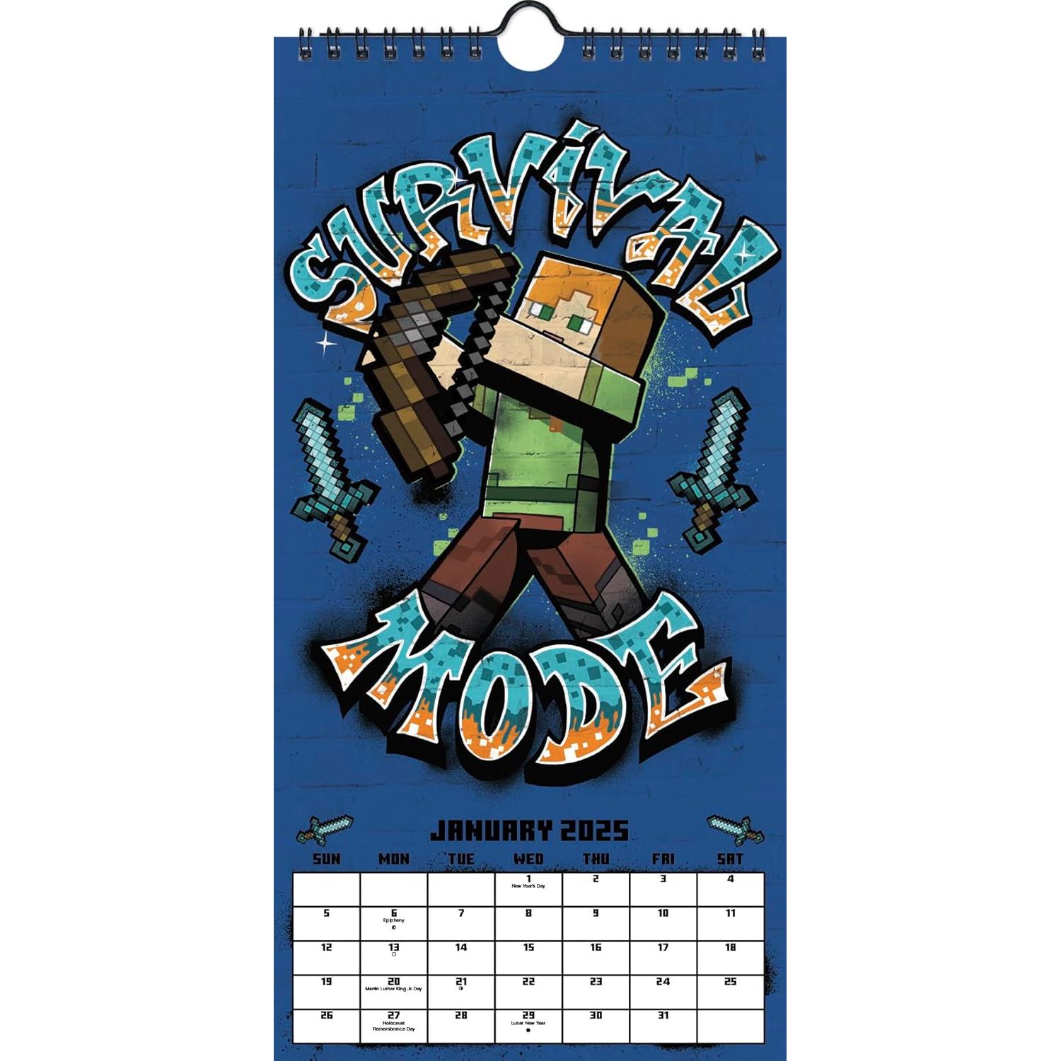 2025 Minecraft Mini Poster Calendar