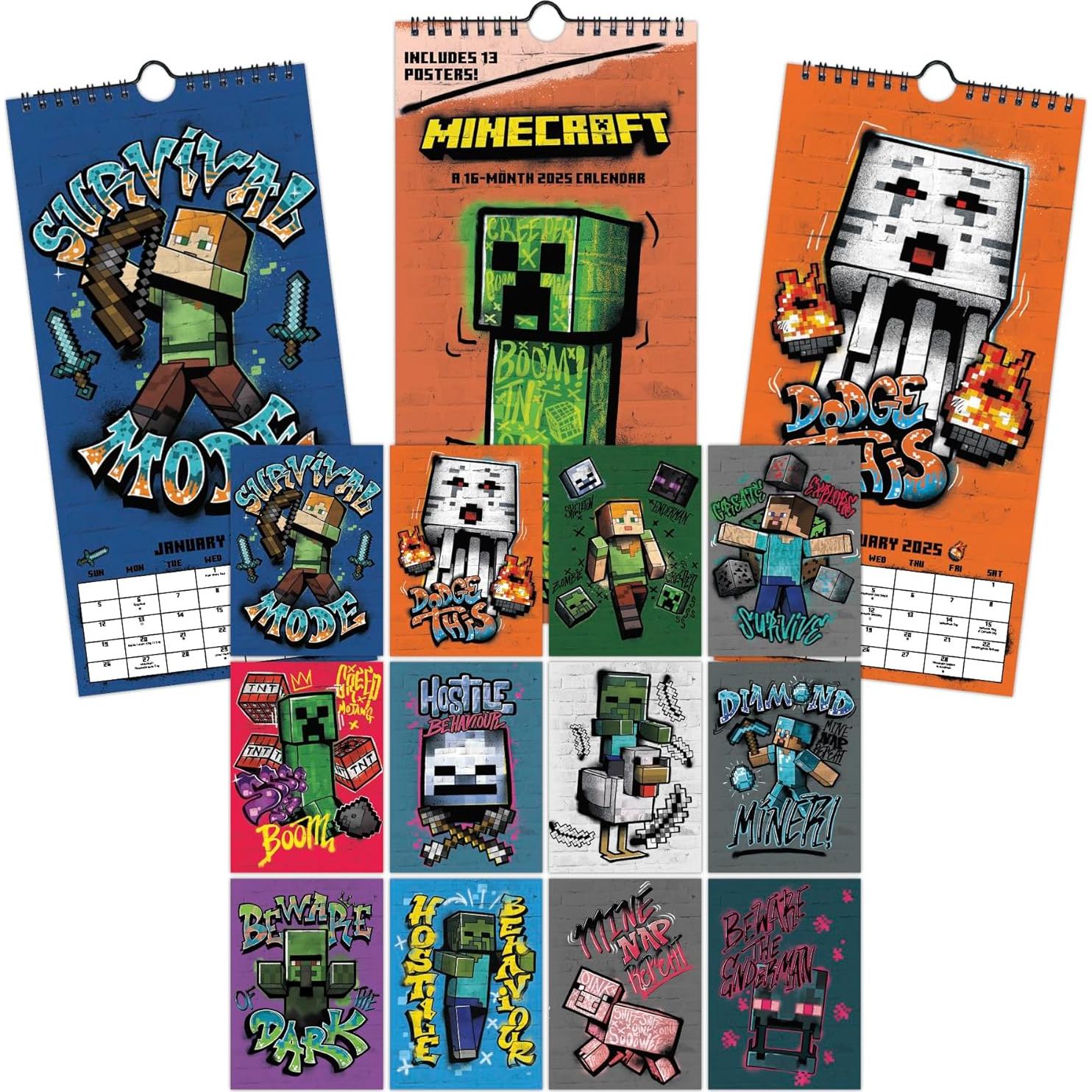 2025 Minecraft Mini Poster Calendar