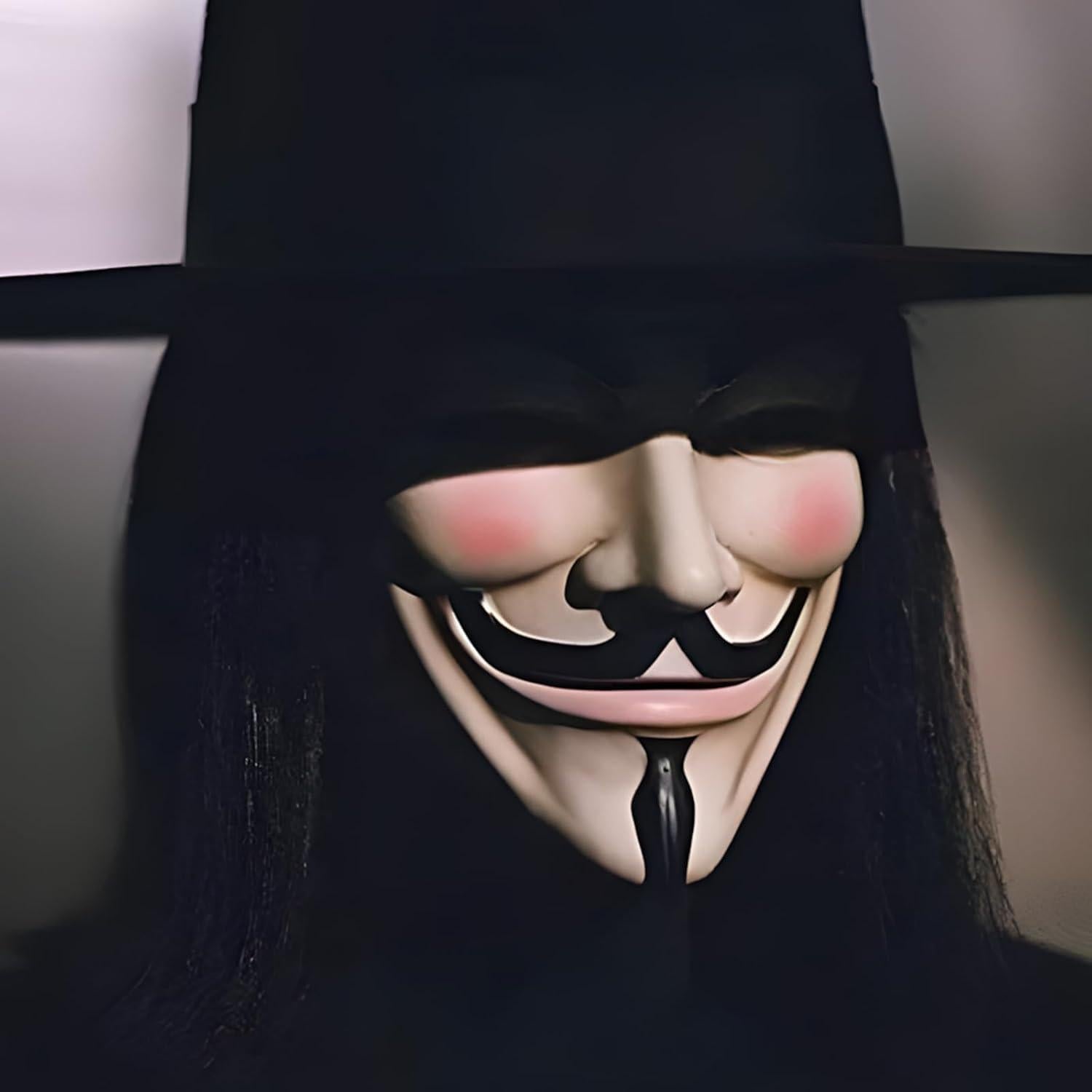 Máscara de Halloween V de Vendetta DHX para Adultos y Niños