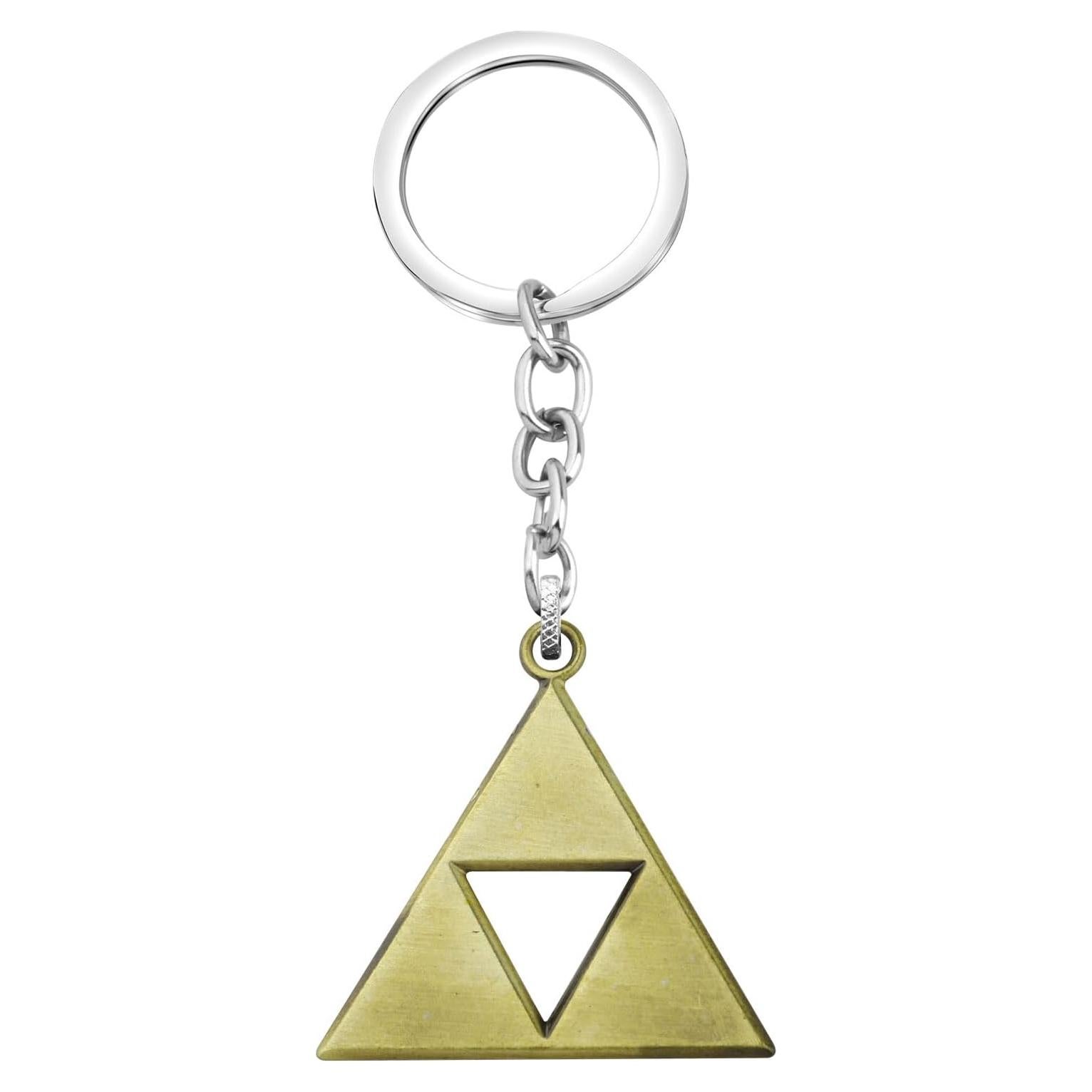 Llavero Triángulo de Acero Inoxidable para Amantes de Videojuegos