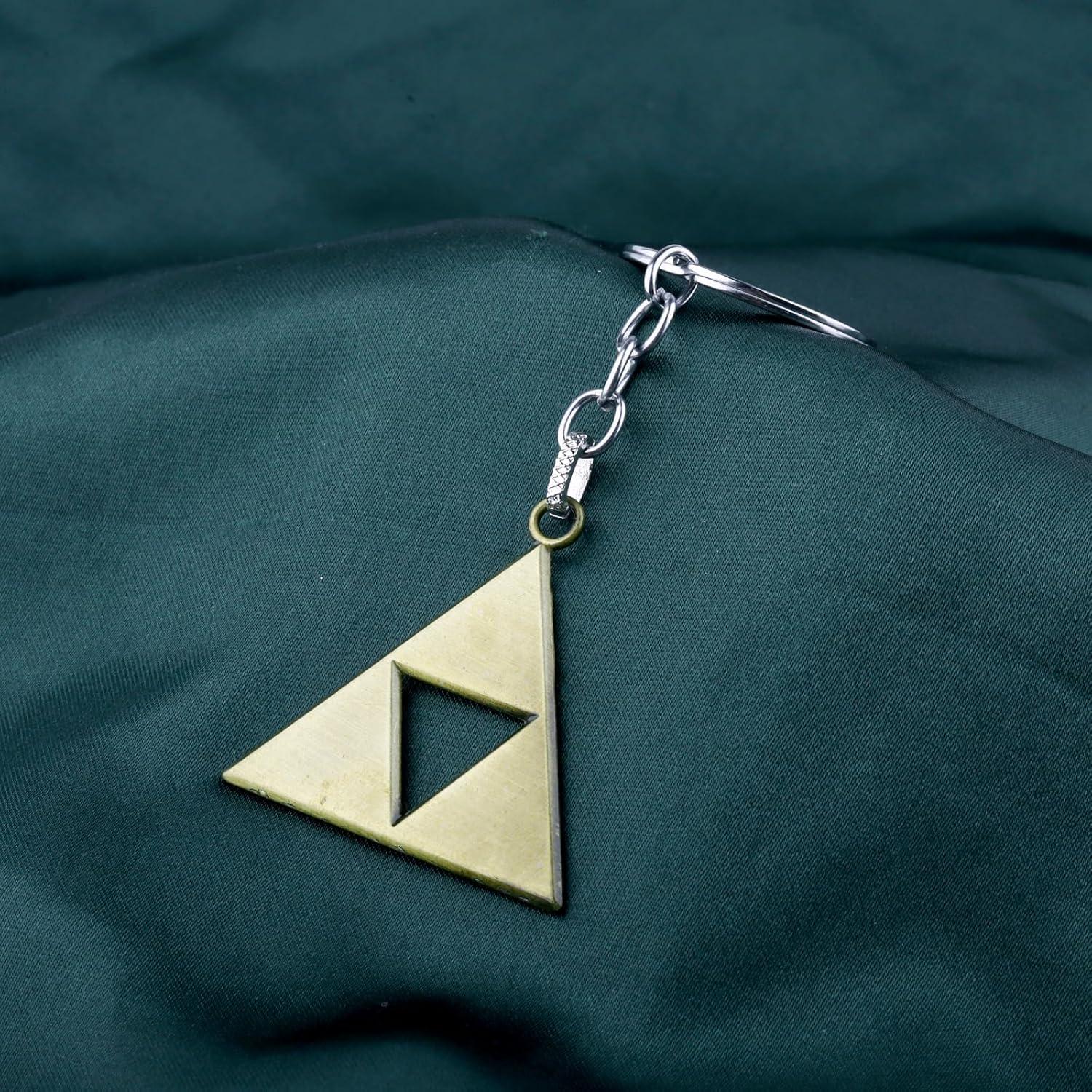 Llavero Triángulo de Acero Inoxidable para Amantes de Videojuegos