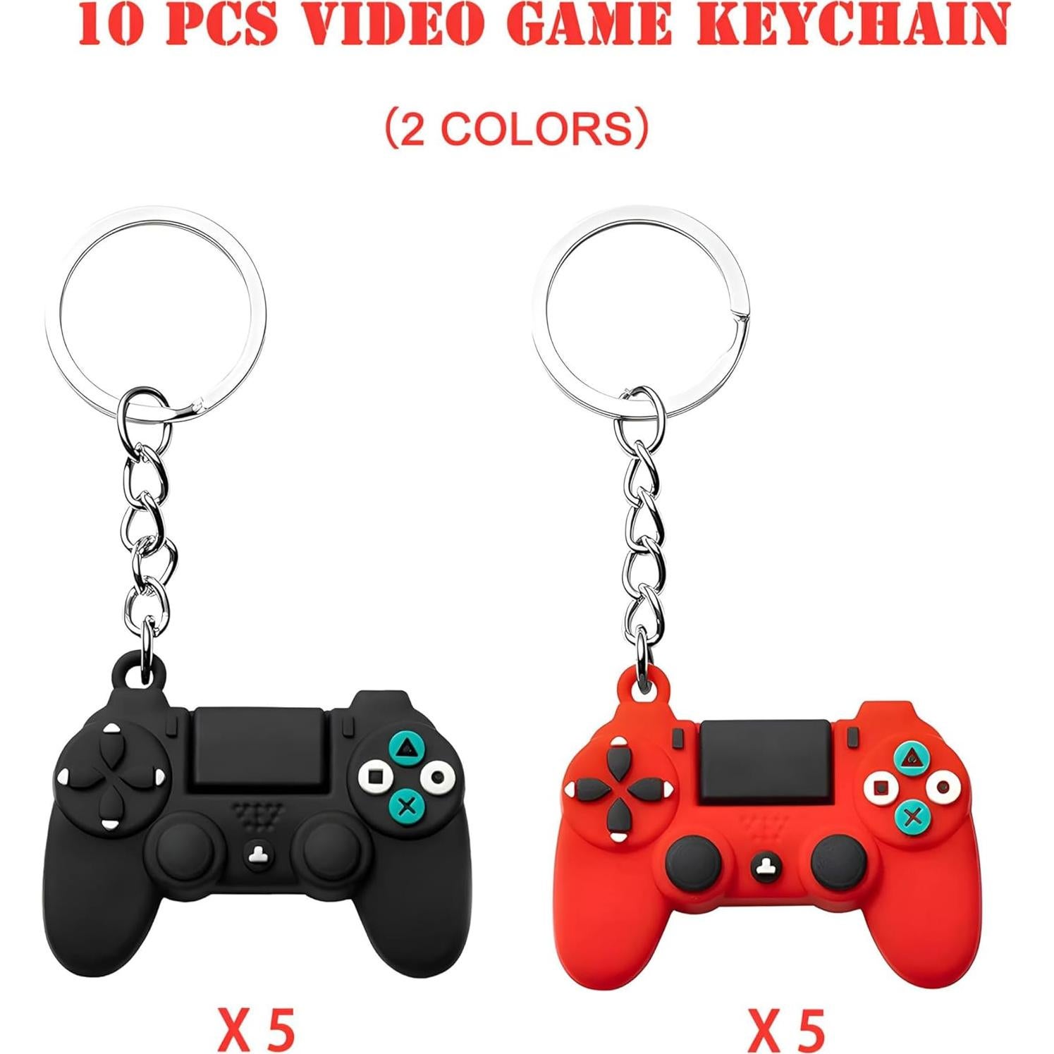 Llavero de Controlador de Videojuego Finduat 10 Pcs Silicona