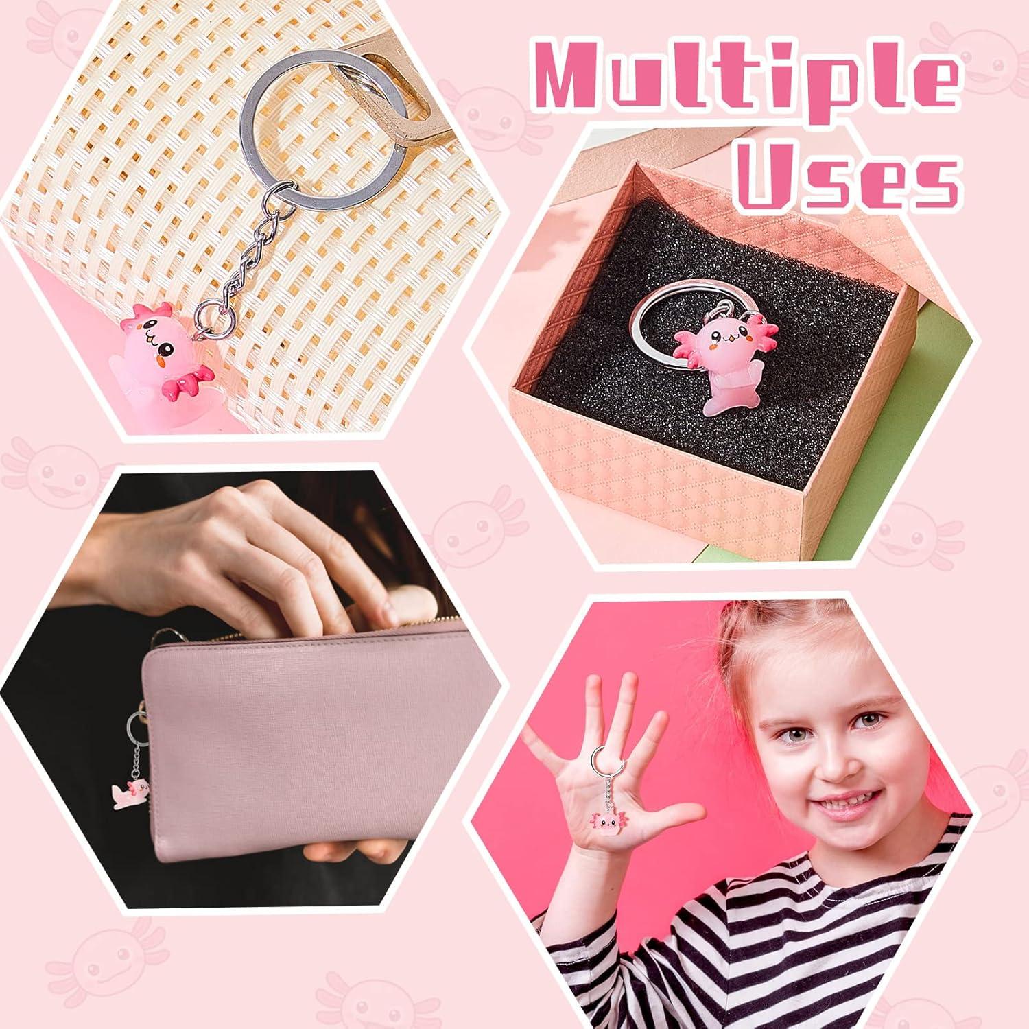 Llavero Luminiscente Axolote 3D Henoyso - 12 Piezas