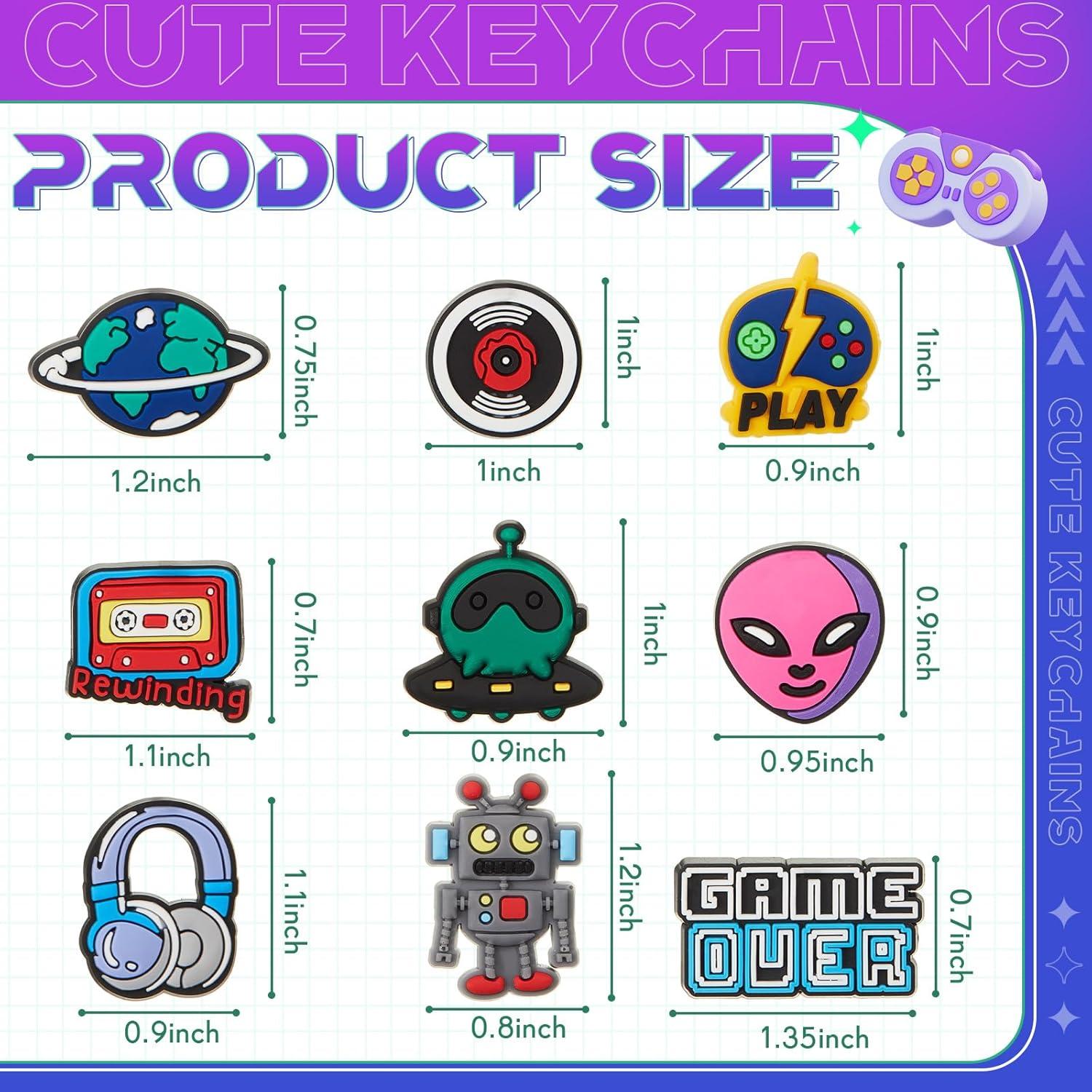 Llaveros de Videojuegos Batiyeer - 36 Piezas PVC 3x3cm