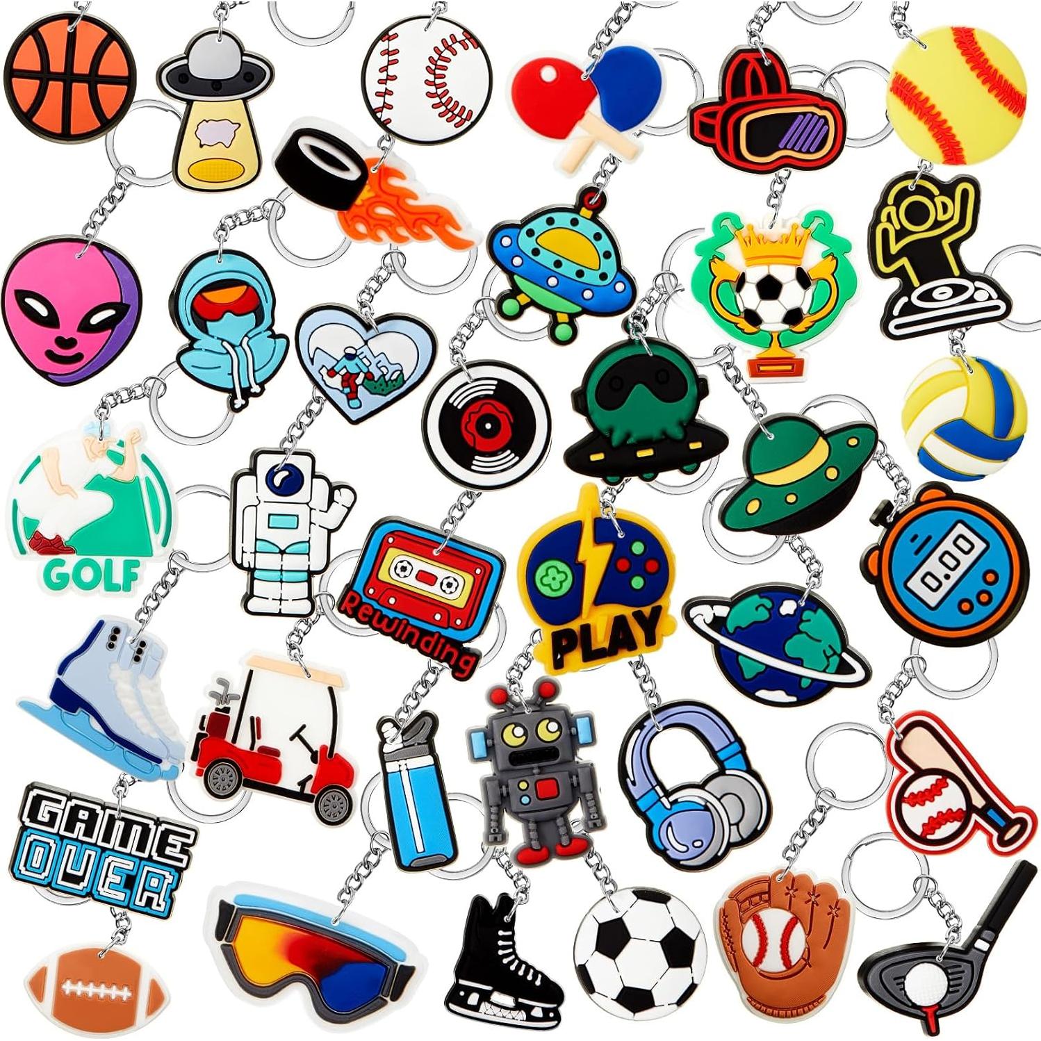 Llaveros de Videojuegos Batiyeer - 36 Piezas PVC 3x3cm