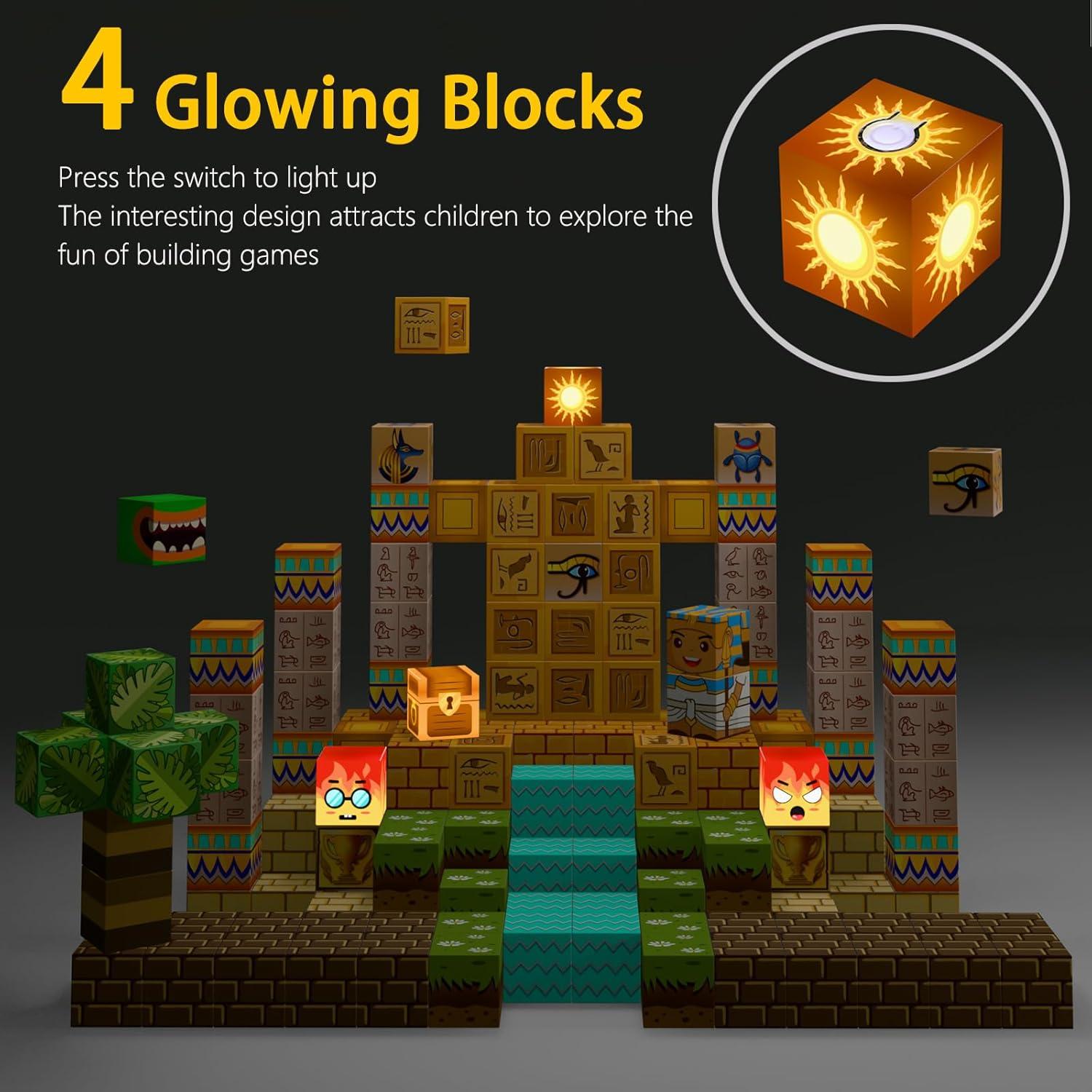 Bloques Magnéticos NorthKe 150 PCS con 4 Brillantes 2.03 cm