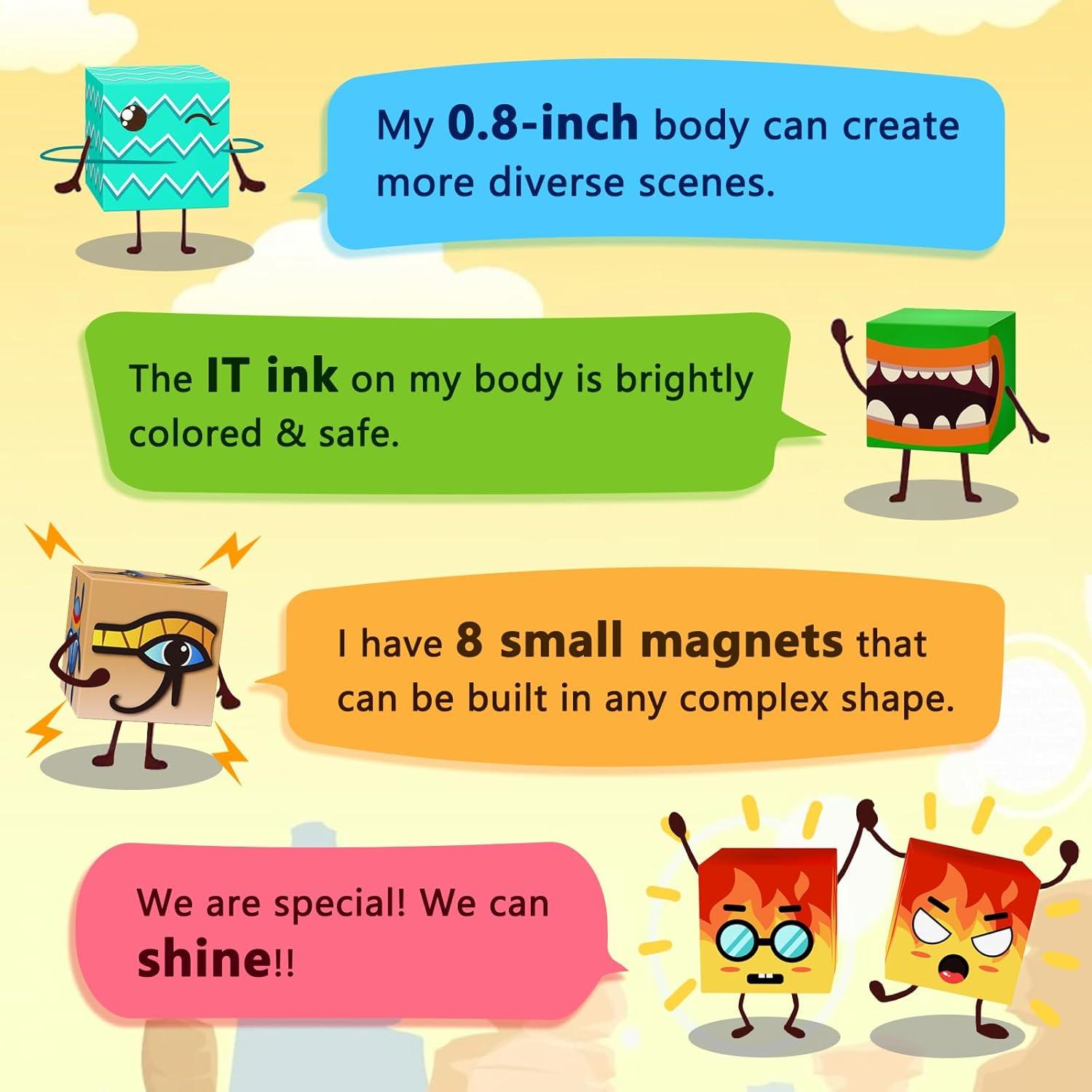 Bloques Magnéticos NorthKe 150 PCS con 4 Brillantes 2.03 cm