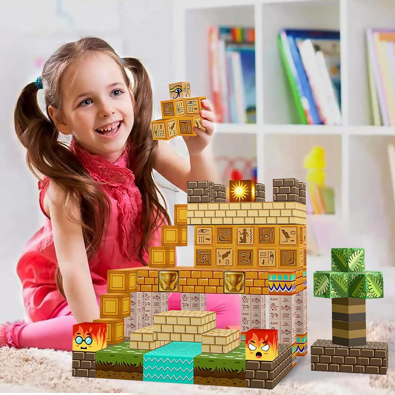 Bloques Magnéticos NorthKe 150 PCS con 4 Brillantes 2.03 cm