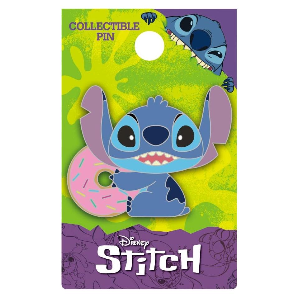 Pin de esmalte Stitch con dona - Monogram 14g