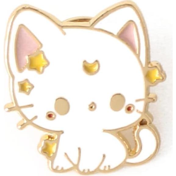 Pines de Broche de Gato Anime 2pcs Esmalte para Mujeres
