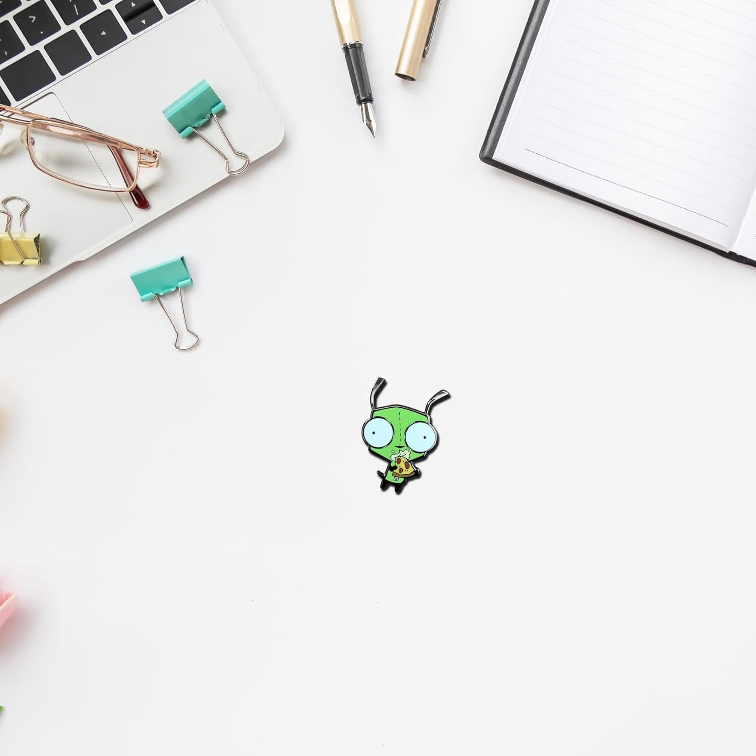 Pin de esmalte Invader Zim Pizza Slurping - Zen Monkey