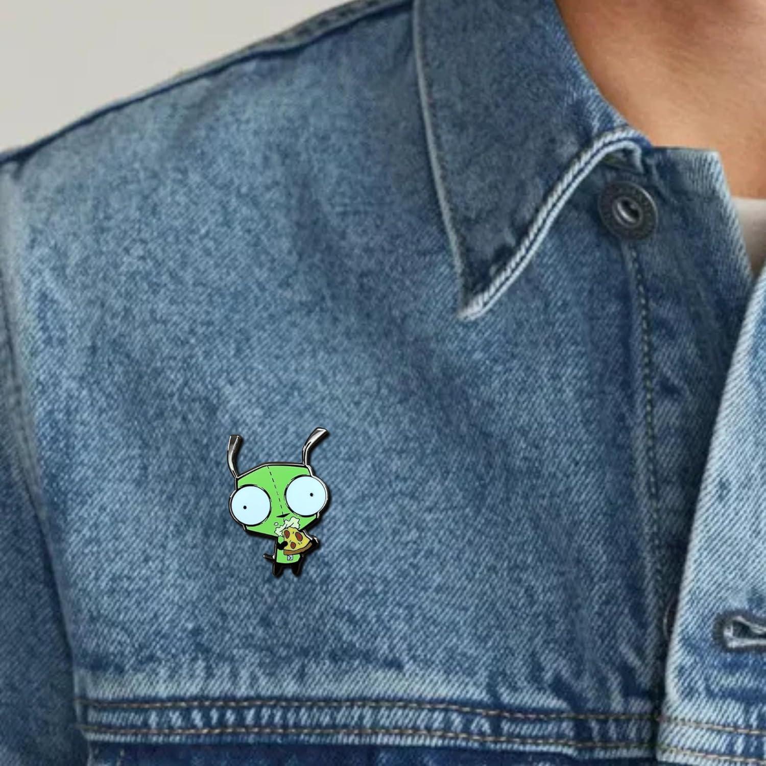 Pin de esmalte Invader Zim Pizza Slurping - Zen Monkey