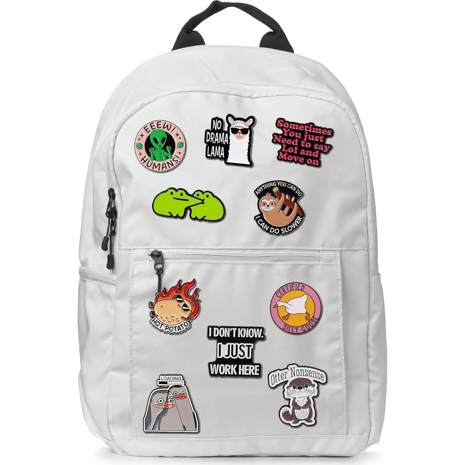 20 Pines de Esmalte Divertidos SOWPOPY para Mochilas y Sombreros